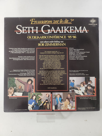 En Waarom Zeg ik Dit? Oudejaarsconference ’85/’86: Seth Gaaikema LP Vinyl - Lp Vinyl