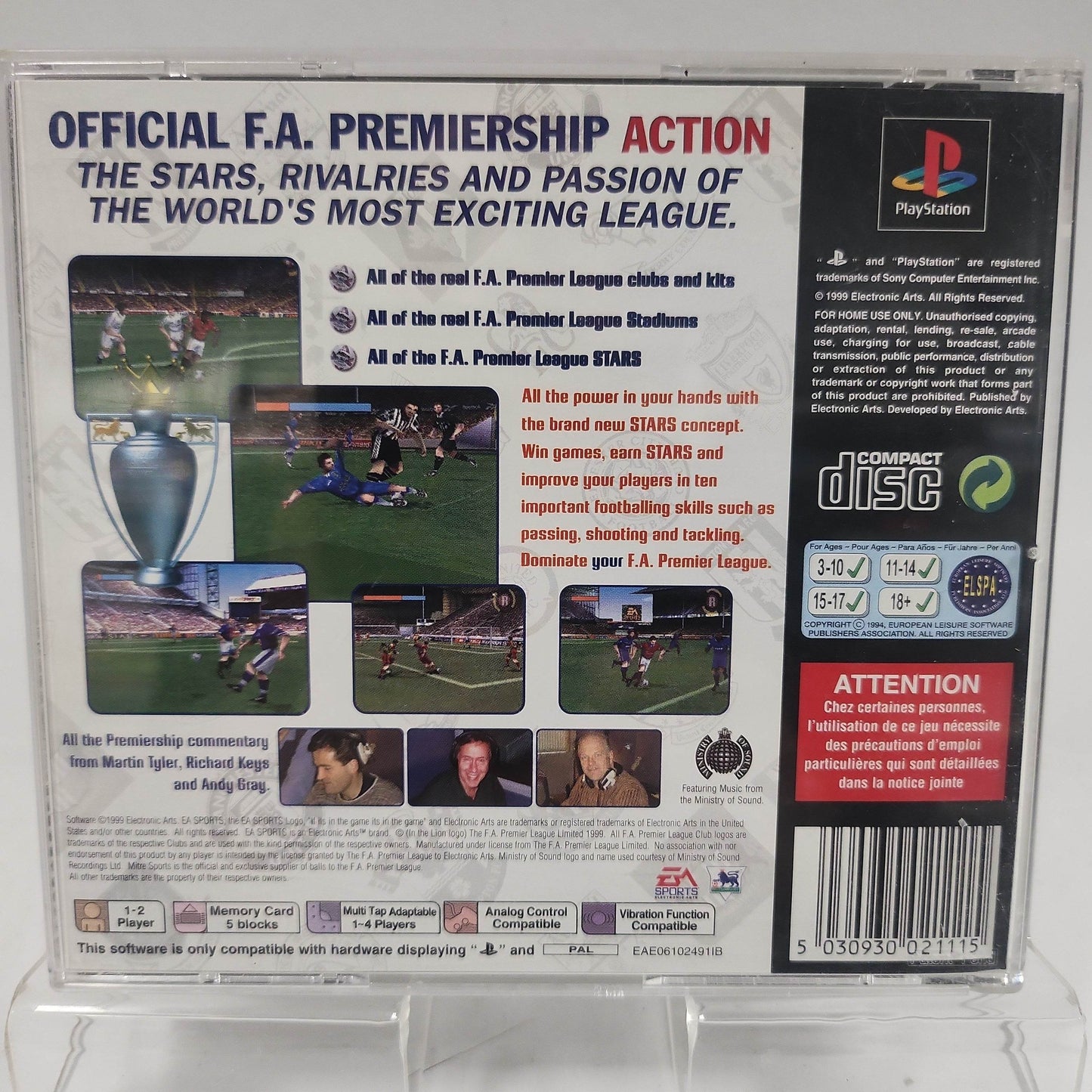 F.A. Premier League Stars Playstation 1 - Feniks Gameshop