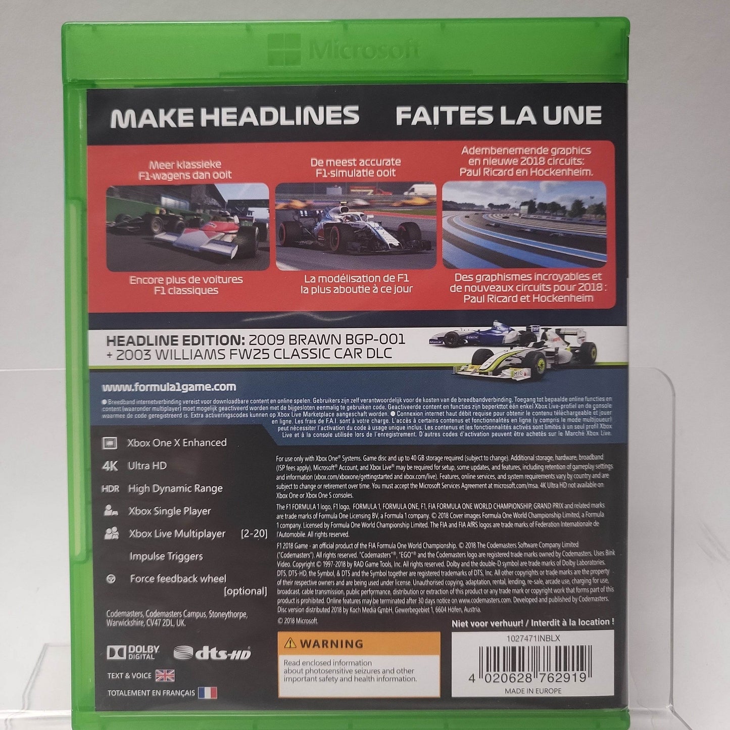 F1 2018 Official Videogame HeadLine Edition Xbox One - Feniks Gameshop