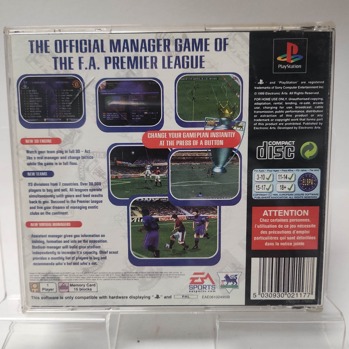 FA Premier League Football Manager 2000 PS1 - Feniks Gameshop