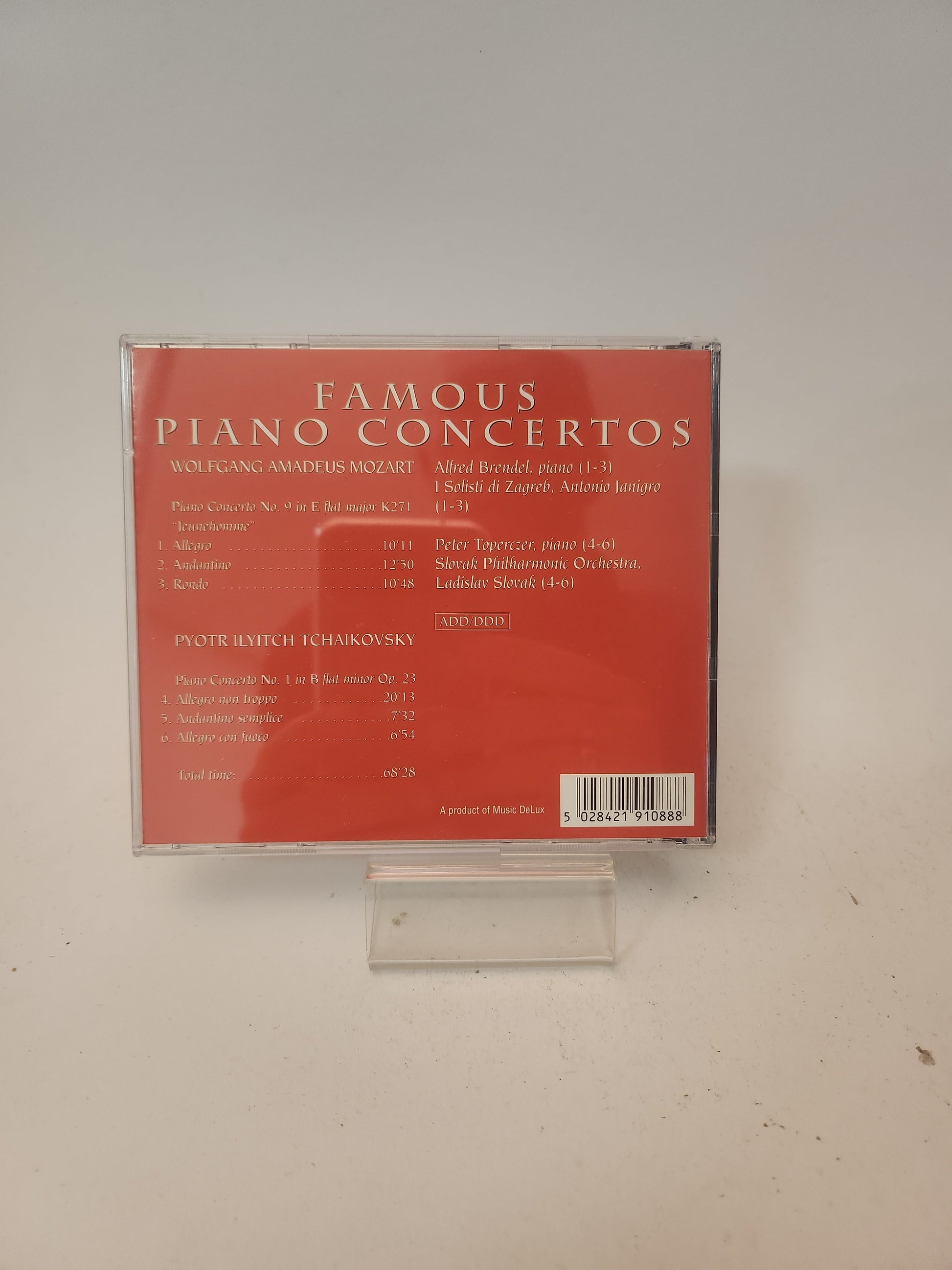 Famous Piano Concertos: Mozart & Tchaikovsky CD - Cd