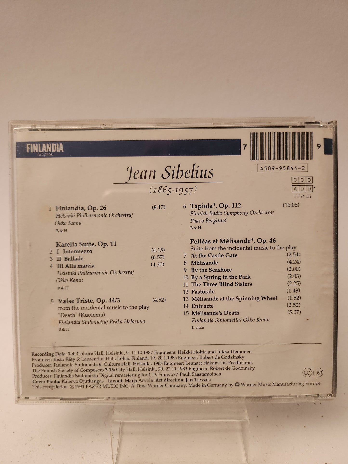 Finlandia: Sibelius CD - Cd