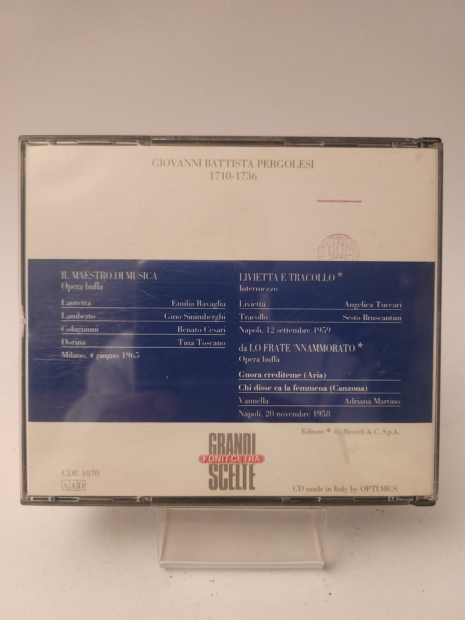 Fonit Cetra CD - Cd