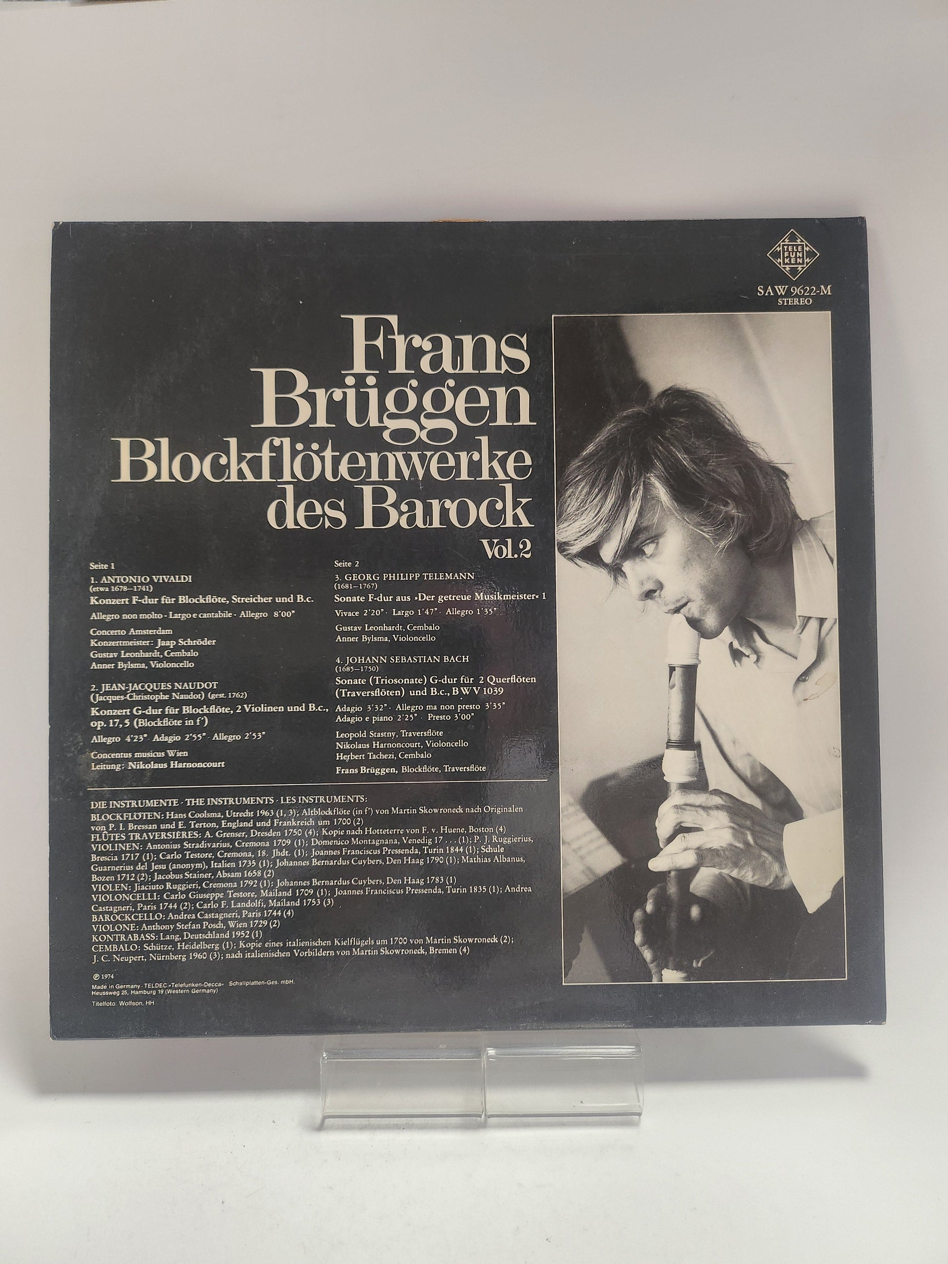 Frans Brüggen: Blockflötenwerke des Barock Volume 2 LP Vinyl - Lp Vinyl