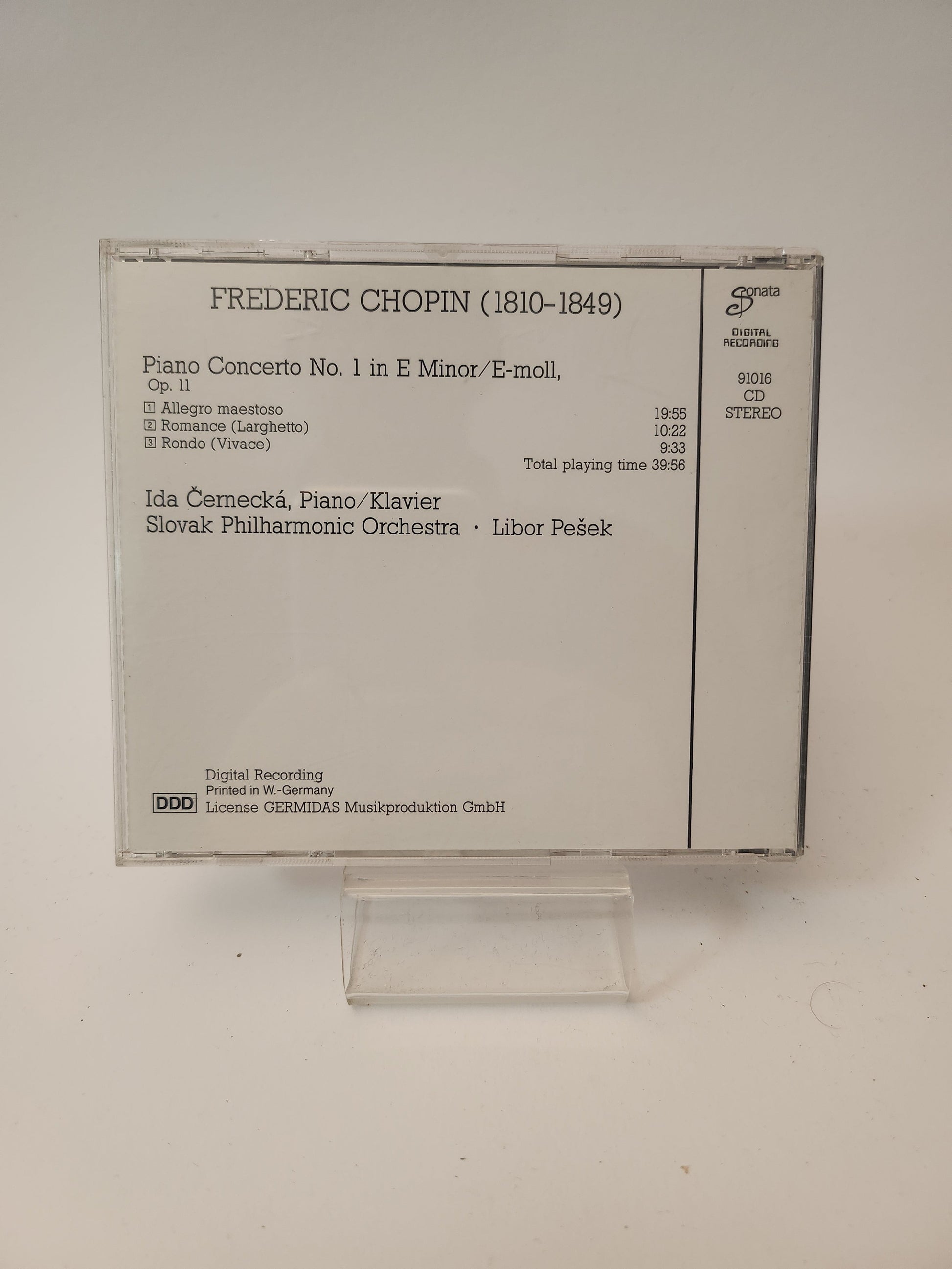 Frédéric Chopin: Piano Concertos No 1 CD - Cd