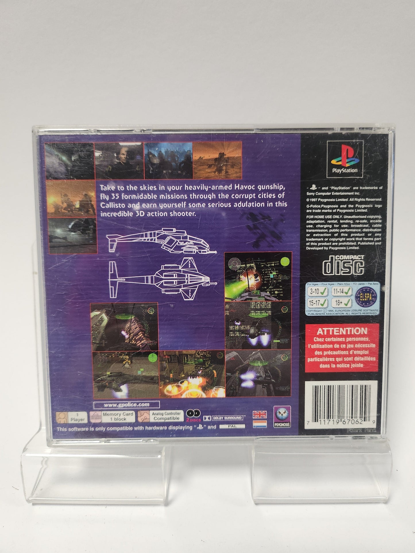 G-Police Playstation 1 - Playstation 1 Games