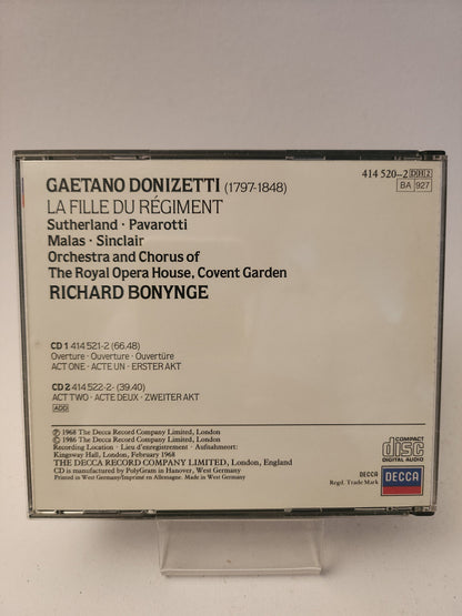 Gaetano Donizetti: la Fille du Reginment CD - Cd