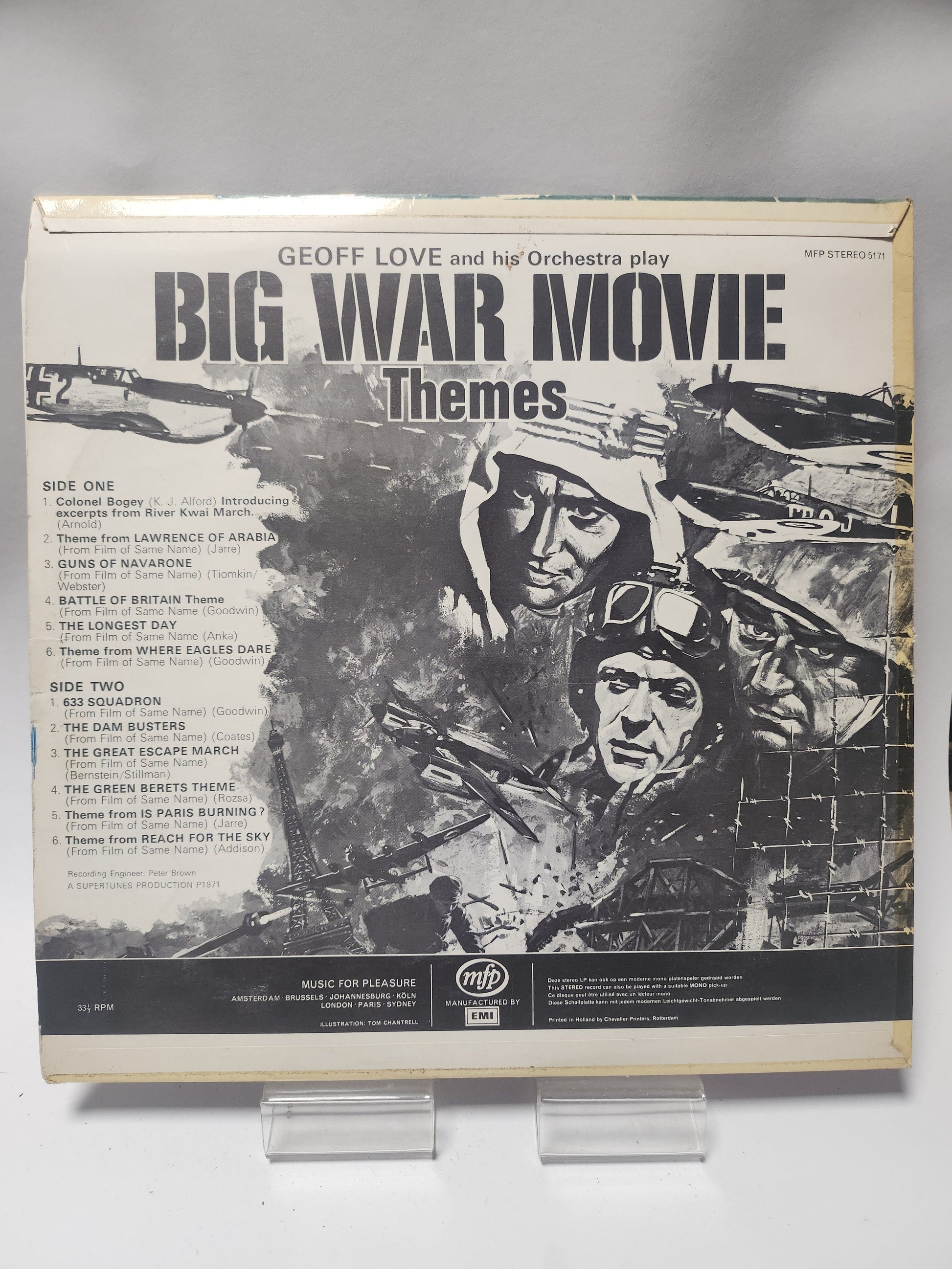 Geoff Love and his Orchestra play Big War Movie Themes LP Vinyl - Lp Vinyl