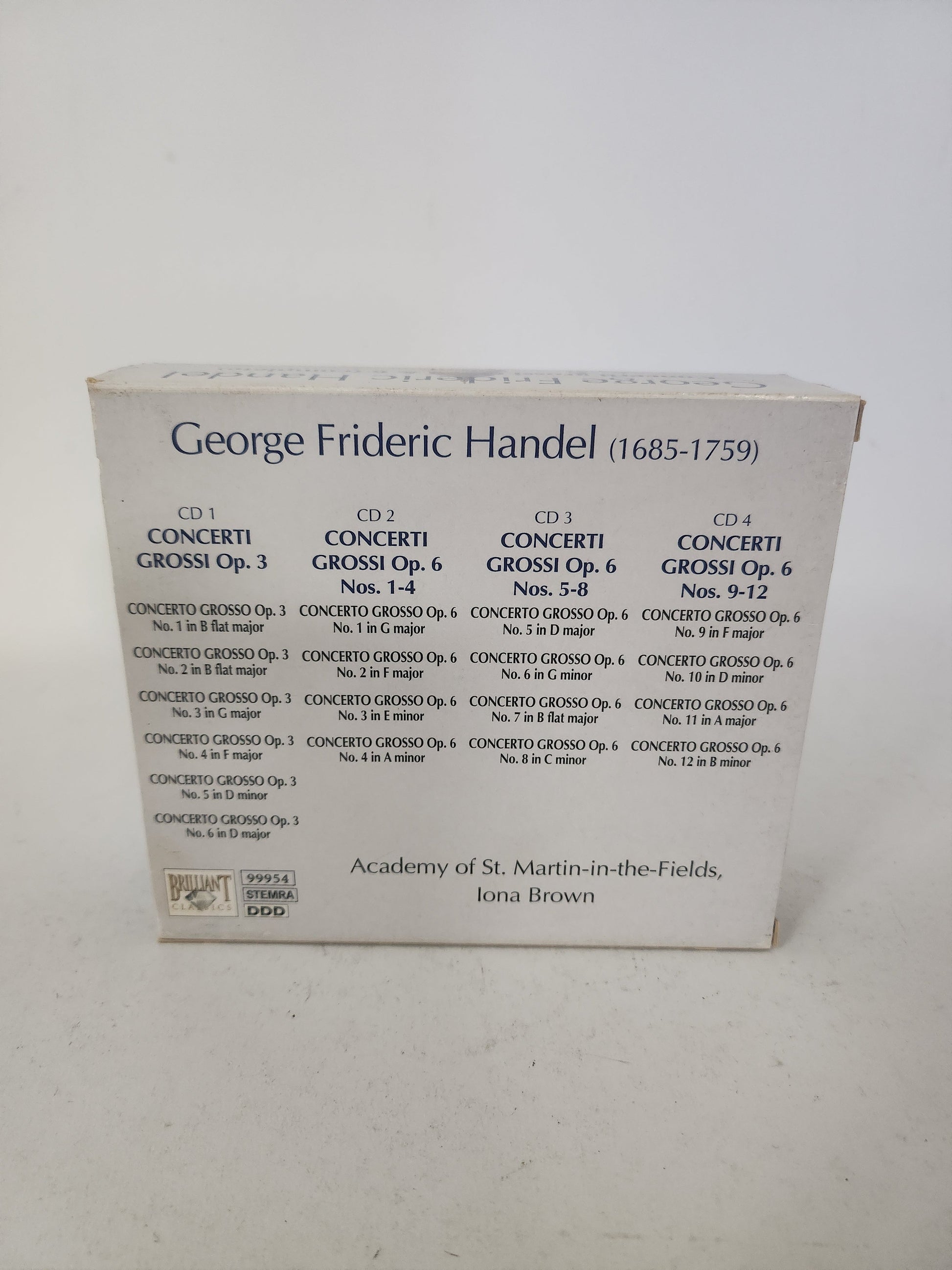 George Frideric Handel: Concerti Grossi Op 3 & 6 (Complete) CD Box - Cd
