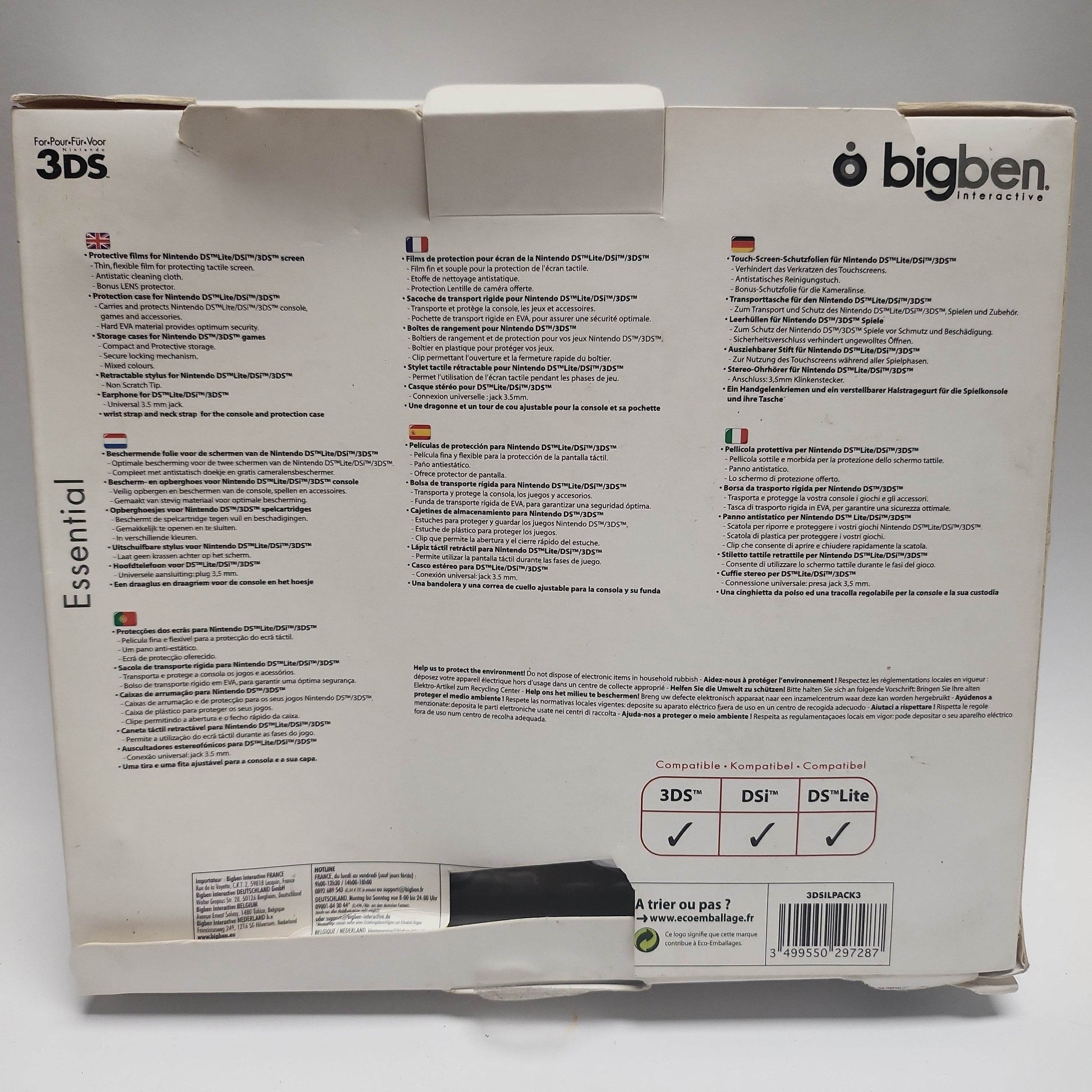 Geseald BigBen Starter Kit Zwart/ Metalic DSLite/ 3DS - Feniks Gameshop