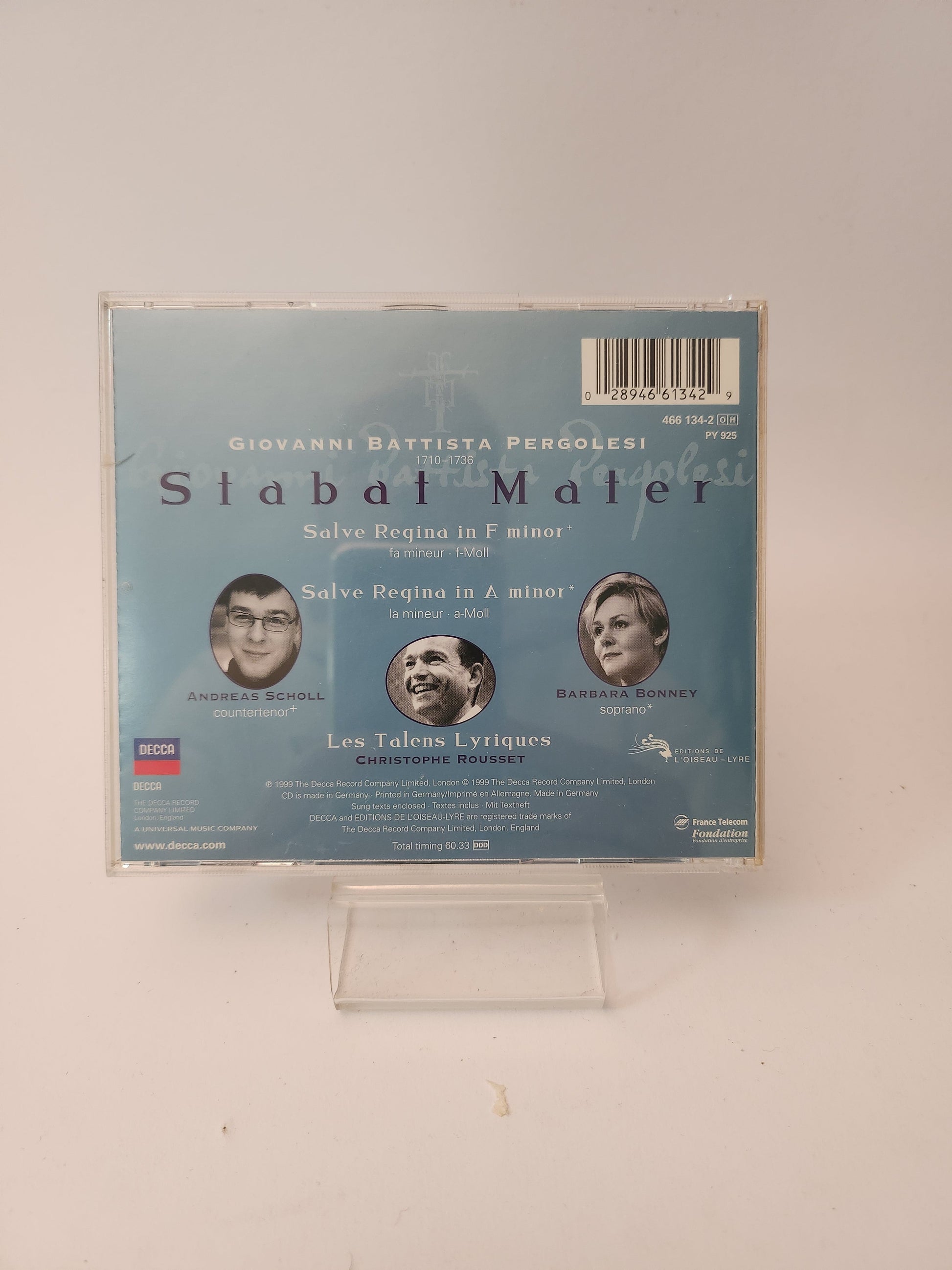 Giovanni Battista Pergolesi: Stabat Mater CD - Cd