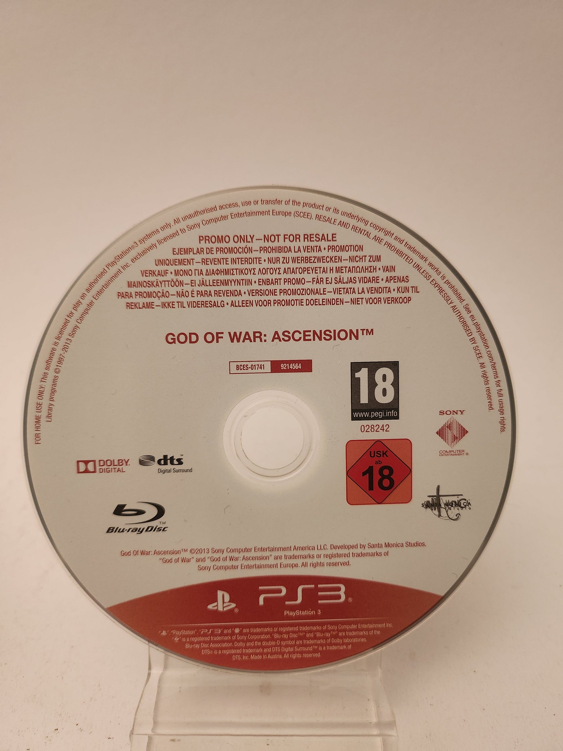God of War Ascension Promo Disc Playstation 3 - playstation 3 Games