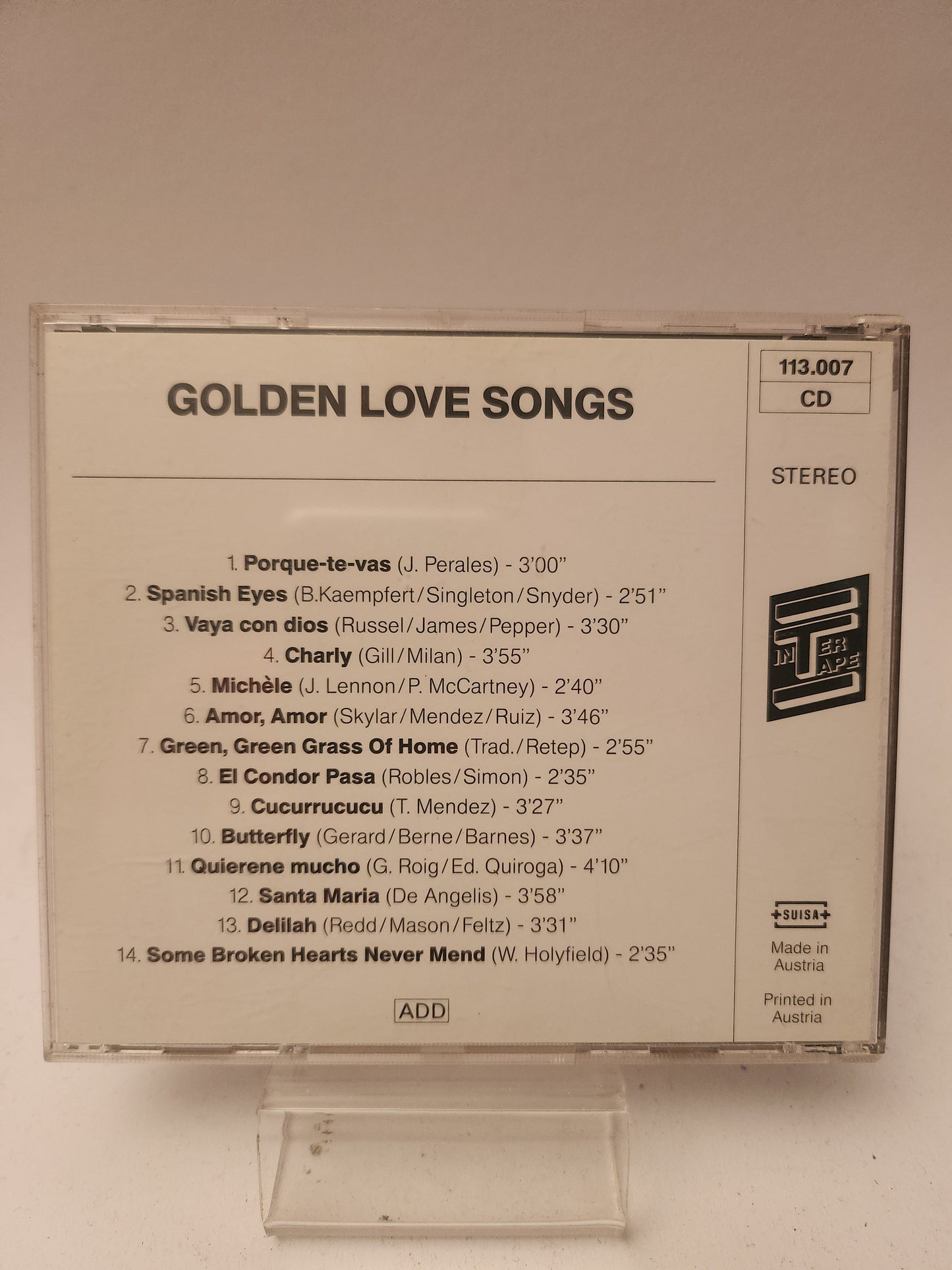Golden Love Songs CD - Cd
