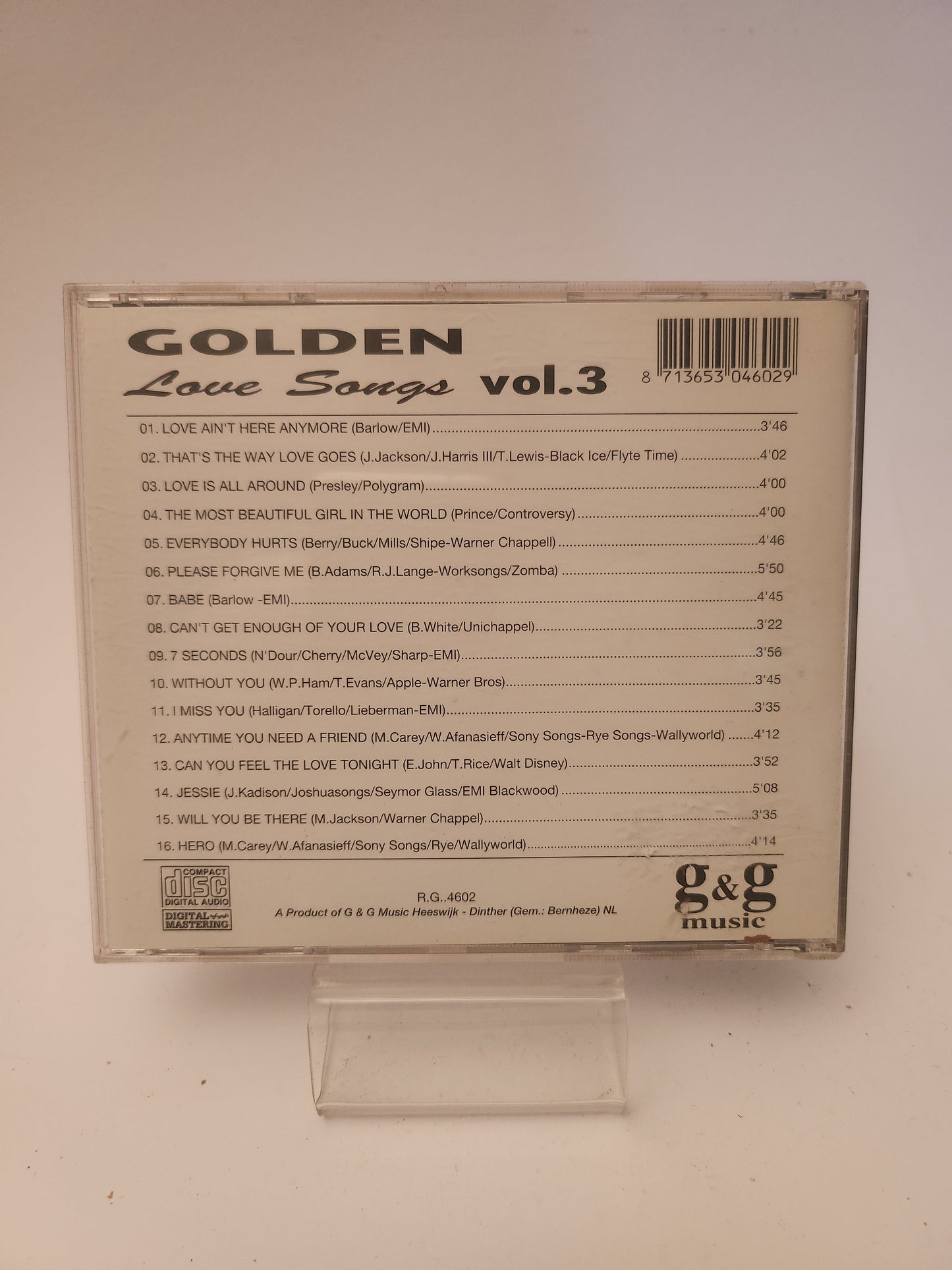Golden Love Songs Volume 3 CD - Cd