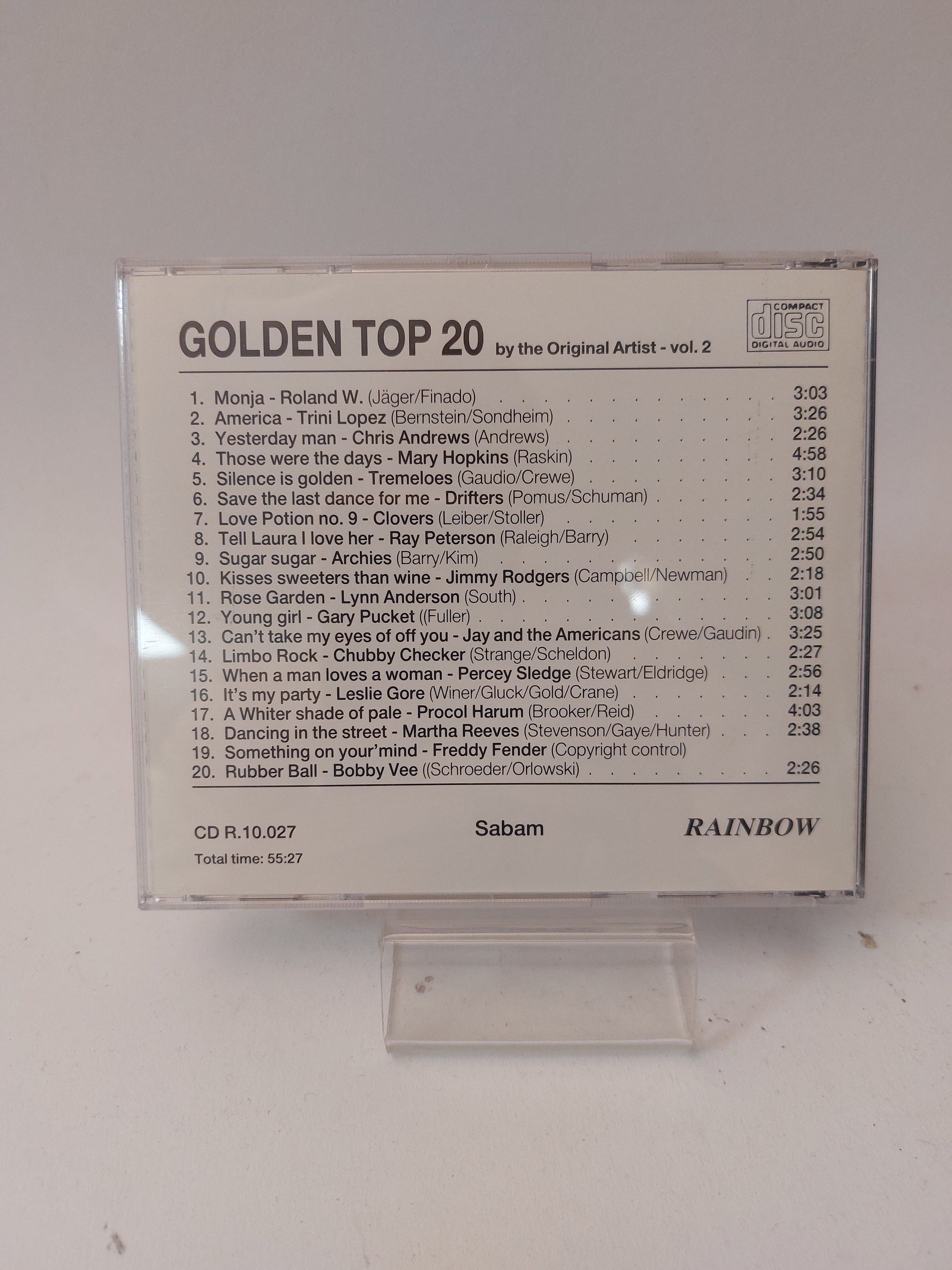 Golden Top 20 by the Original Artists Volume 2 CD - Cd