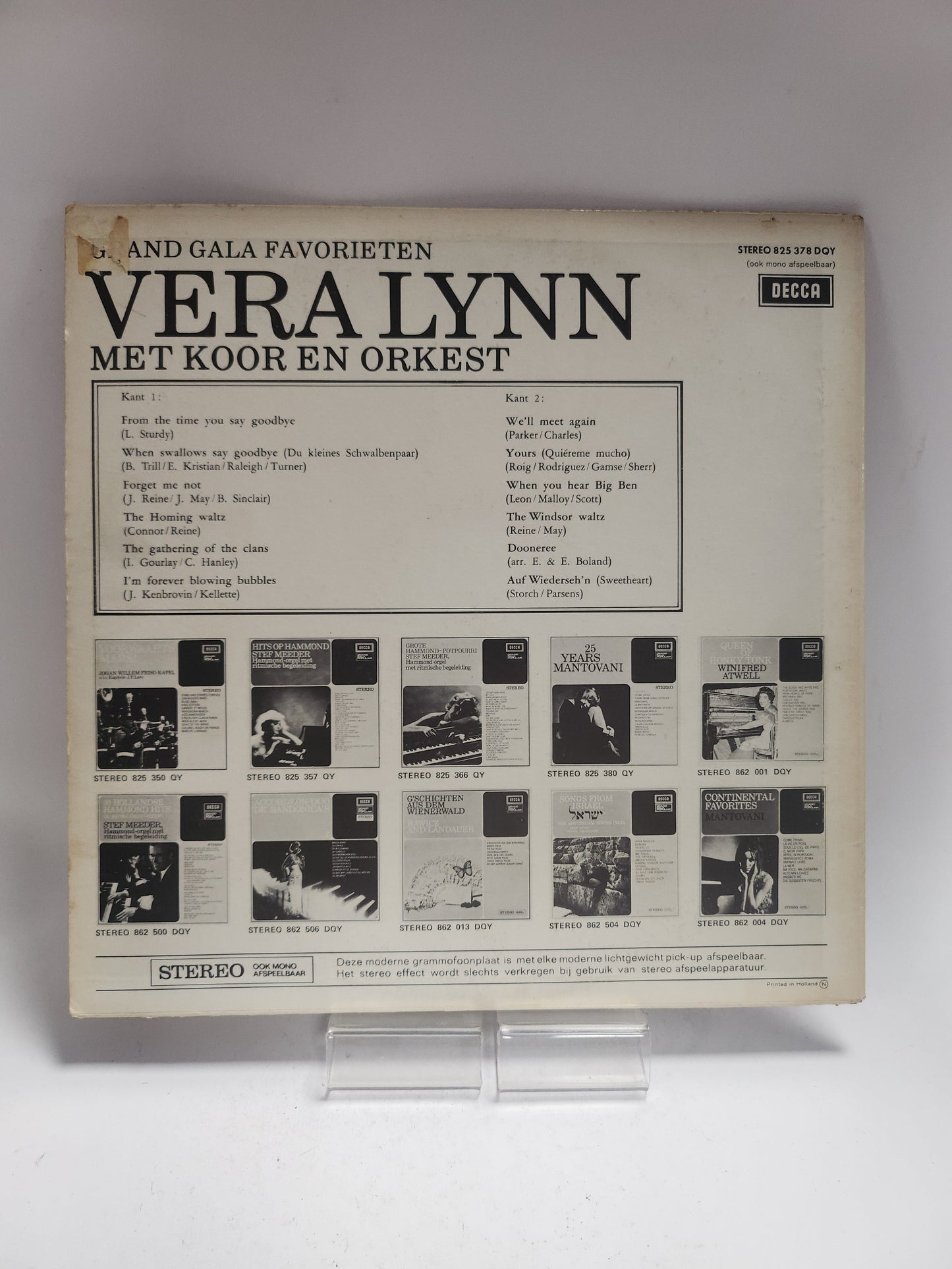 Grand Gala Favorieten: Vera Lynn met Koor en Orkest LP Vinyl - Lp Vinyl