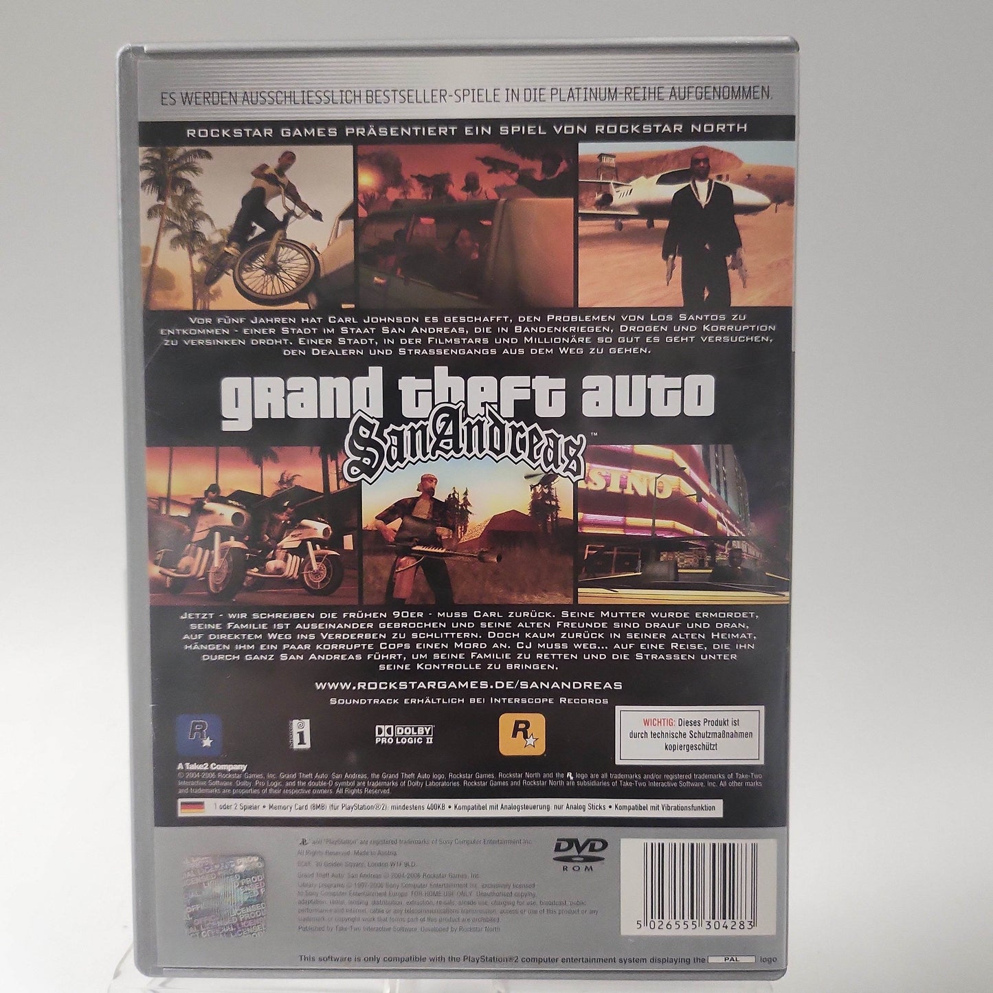 Grand Theft Auto San Andreas Platinum Playstation 2 - Feniks Gameshop