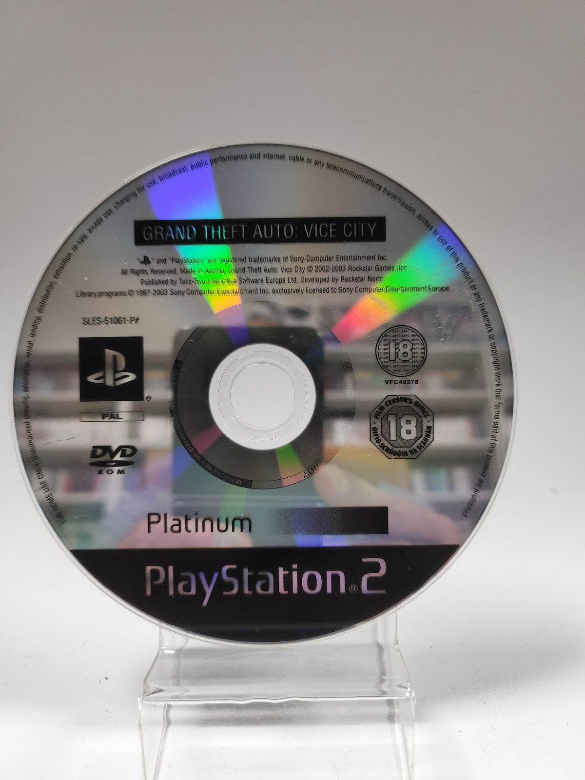 Grand Theft Auto Vice City Platinum (disc only) Ps2 - Feniks Gameshop