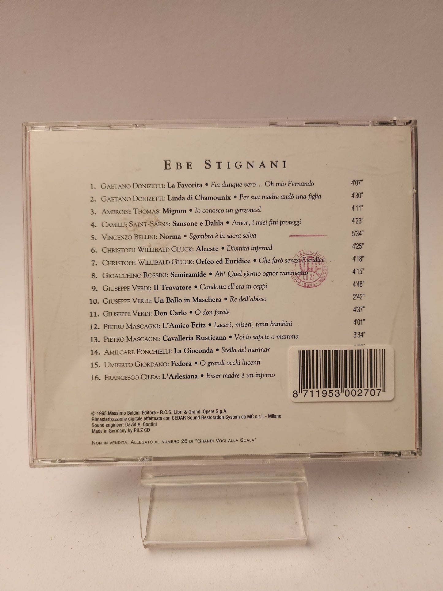 Grandi Voci alla Scala: Ebe Stignani CD - Cd