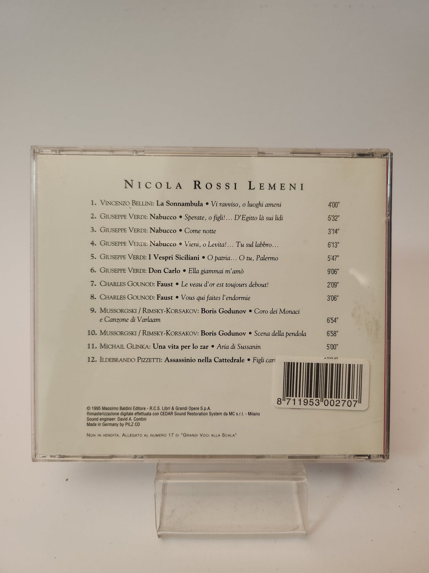 Grandi Voci alla Scala: Nicola Rossi Lemeni CD - Cd