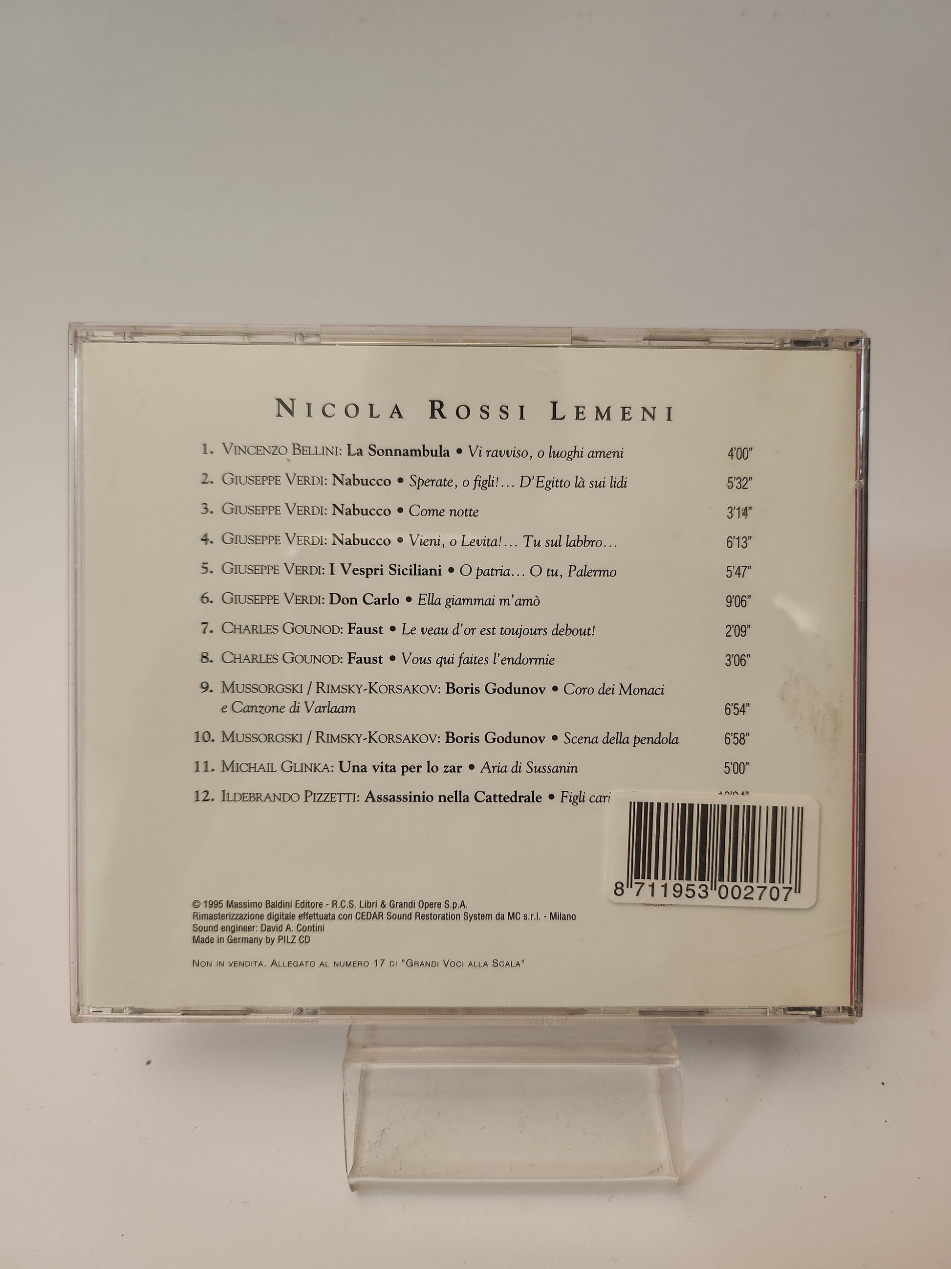 Grandi Voci alla Scala: Nicola Rossi Lemeni CD - Cd