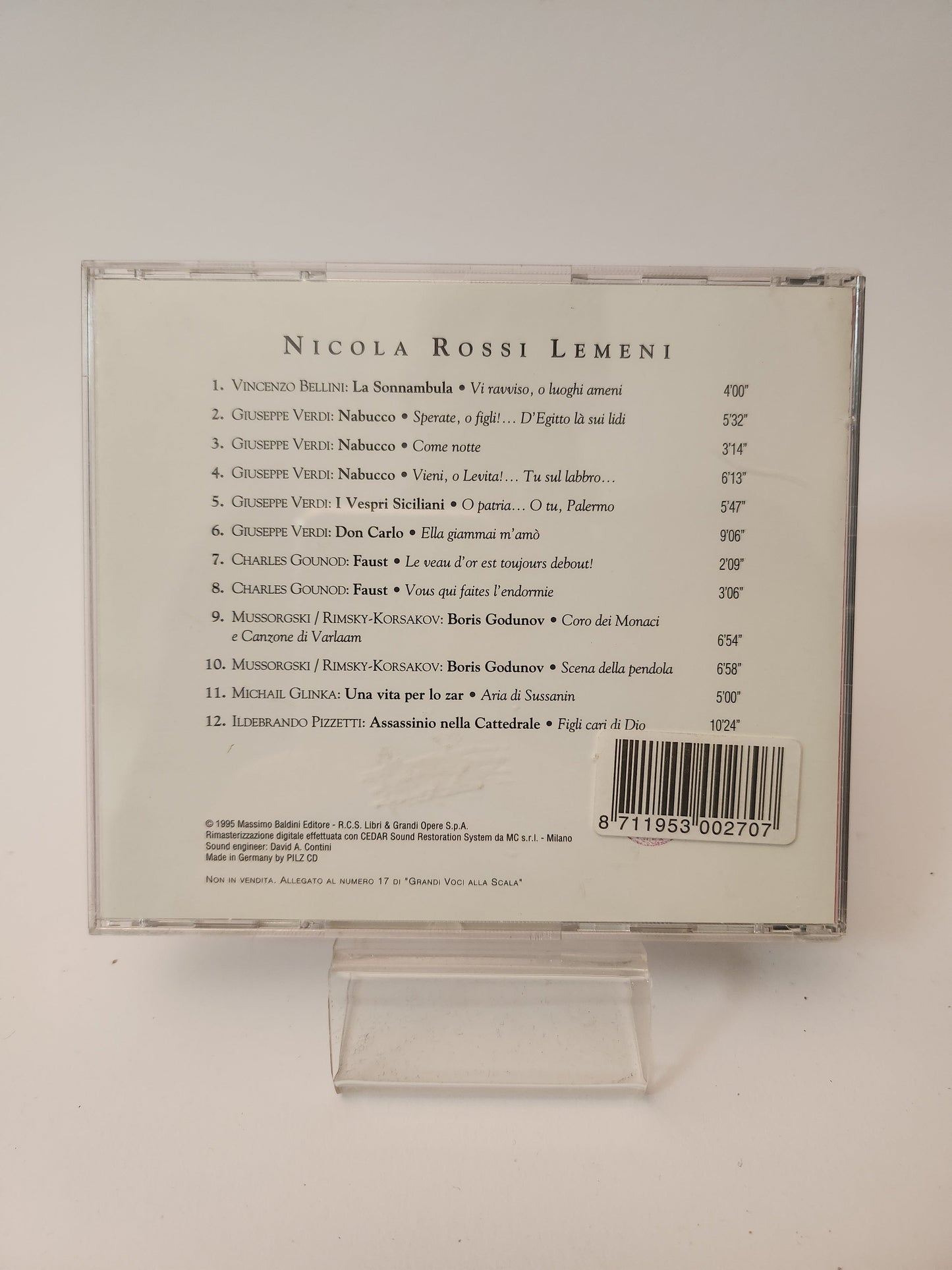 Grandi Voci alla Scala: Nicola Rossi Lemeni CD - Cd
