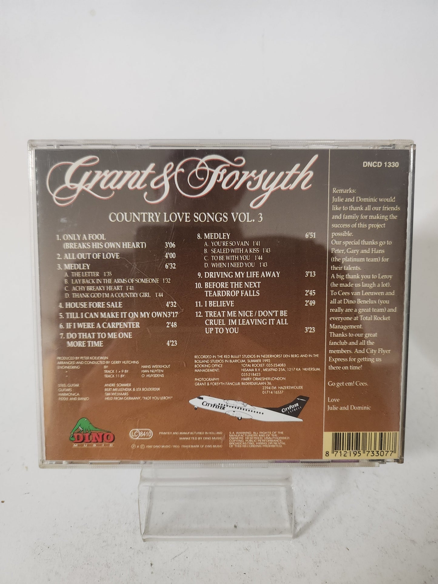 Grant & Forsyth: Country Love Songs Volume 3 CD - Cd