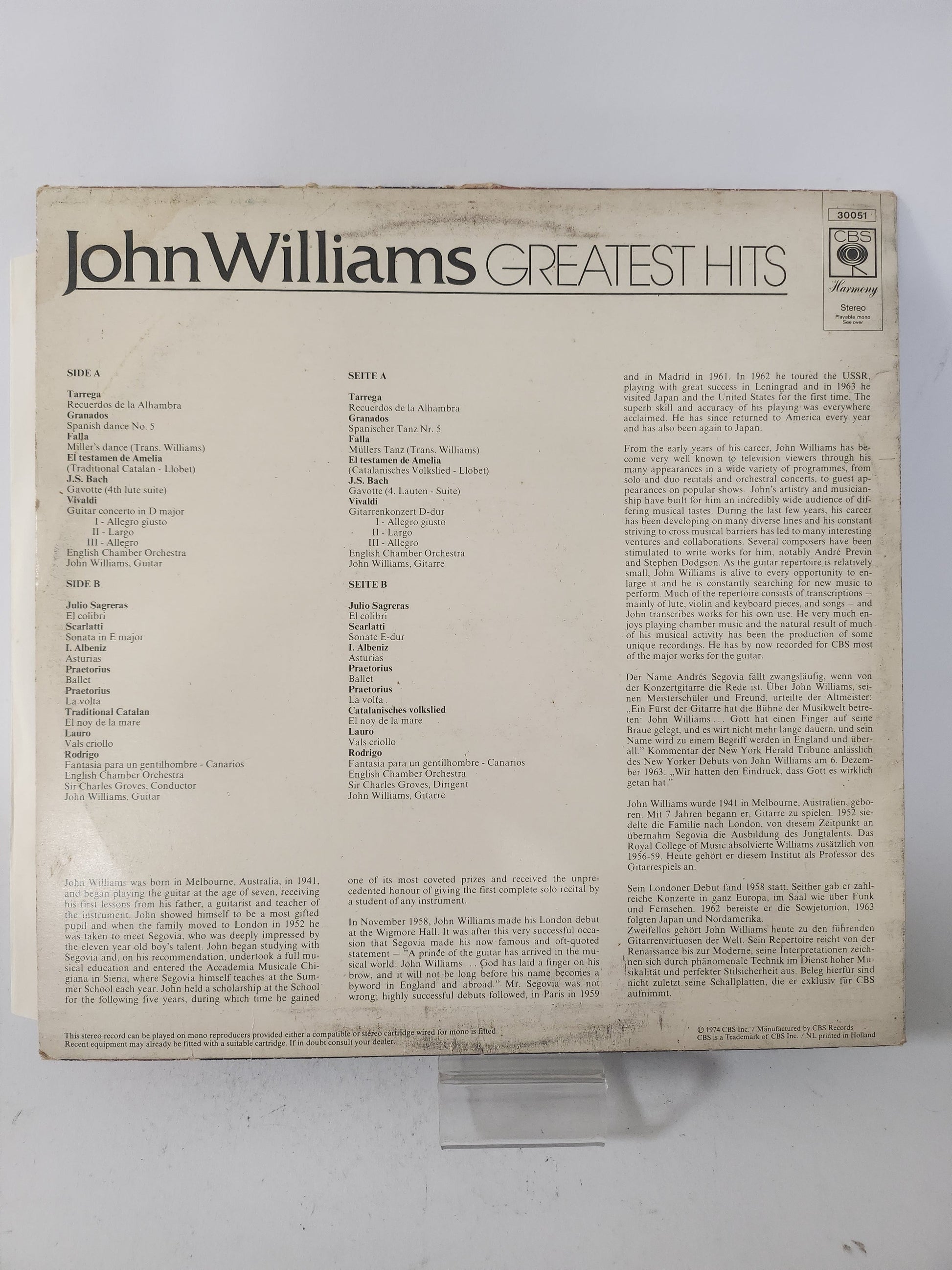 Greatest Hits: John Williams LP Vinyl - Lp Vinyl