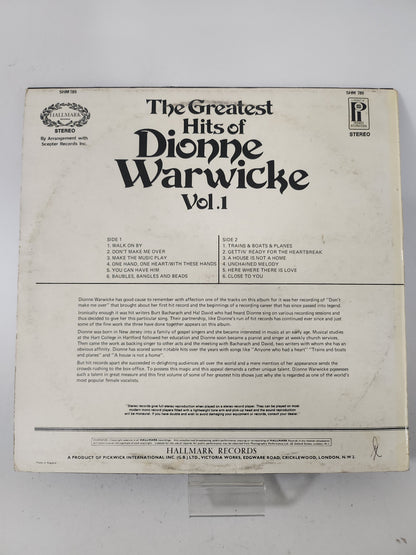 Greatest Hits of Dionne Warwicke Vol 1 LP Vinyl - Lp Vinyl