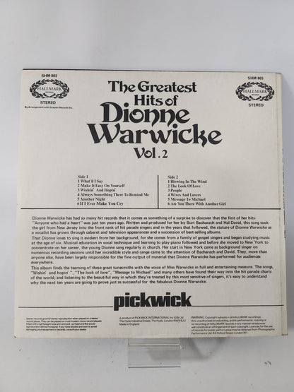 Greatest Hits of Dionne Warwicke Vol 2 LP Vinyl - Lp Vinyl