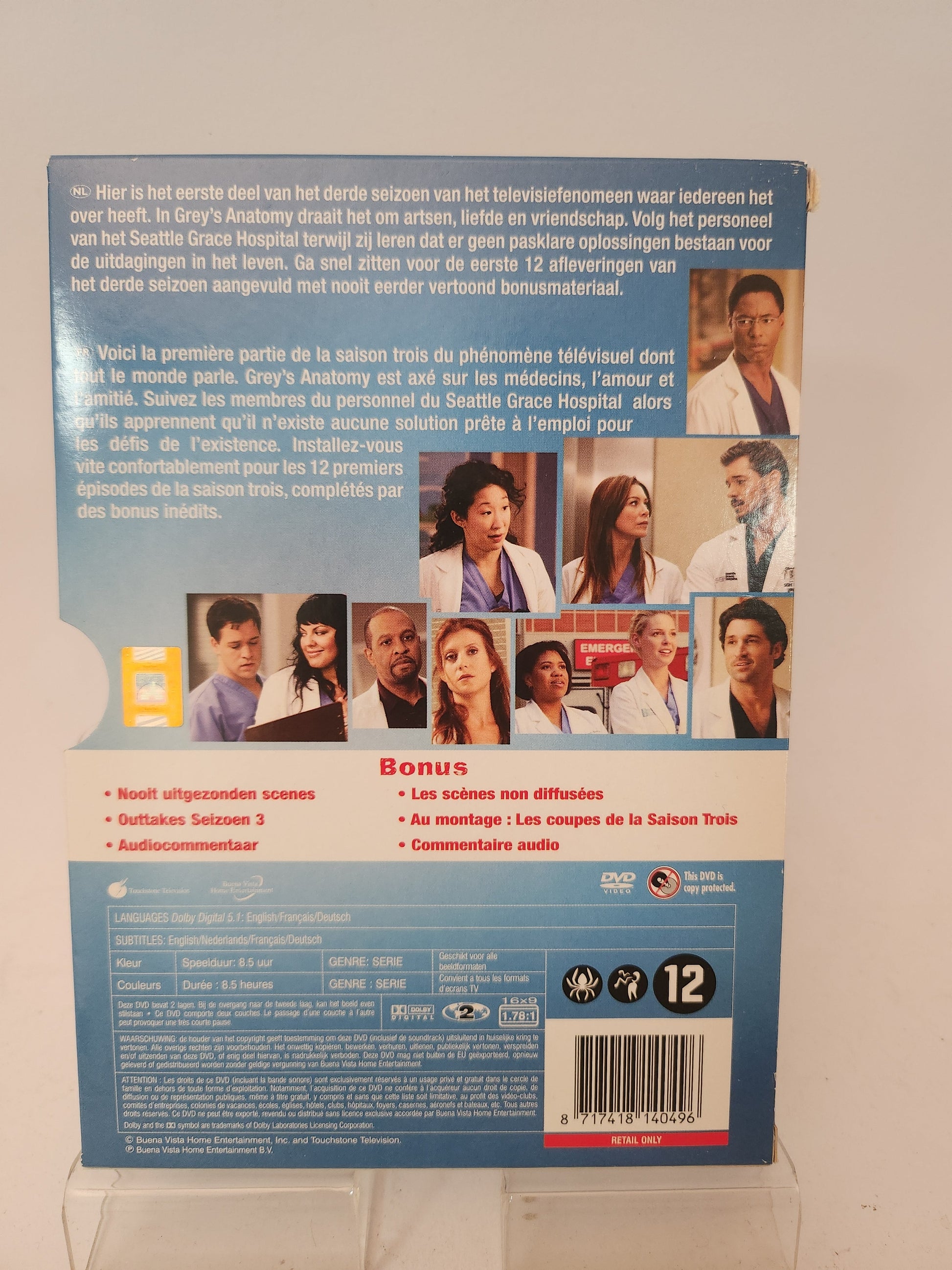 Grey’s Anatomy Seizoen 3 Deel 1 (Episodes 1 tm 12) + Bonus Dvd - Dvd Volwassenen