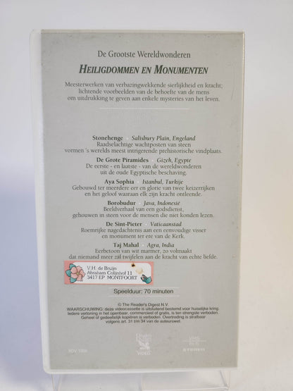 Grootste Wereldwonderen: Heiligdommen en Monumenten Geseald VHS - Feniks Gameshop