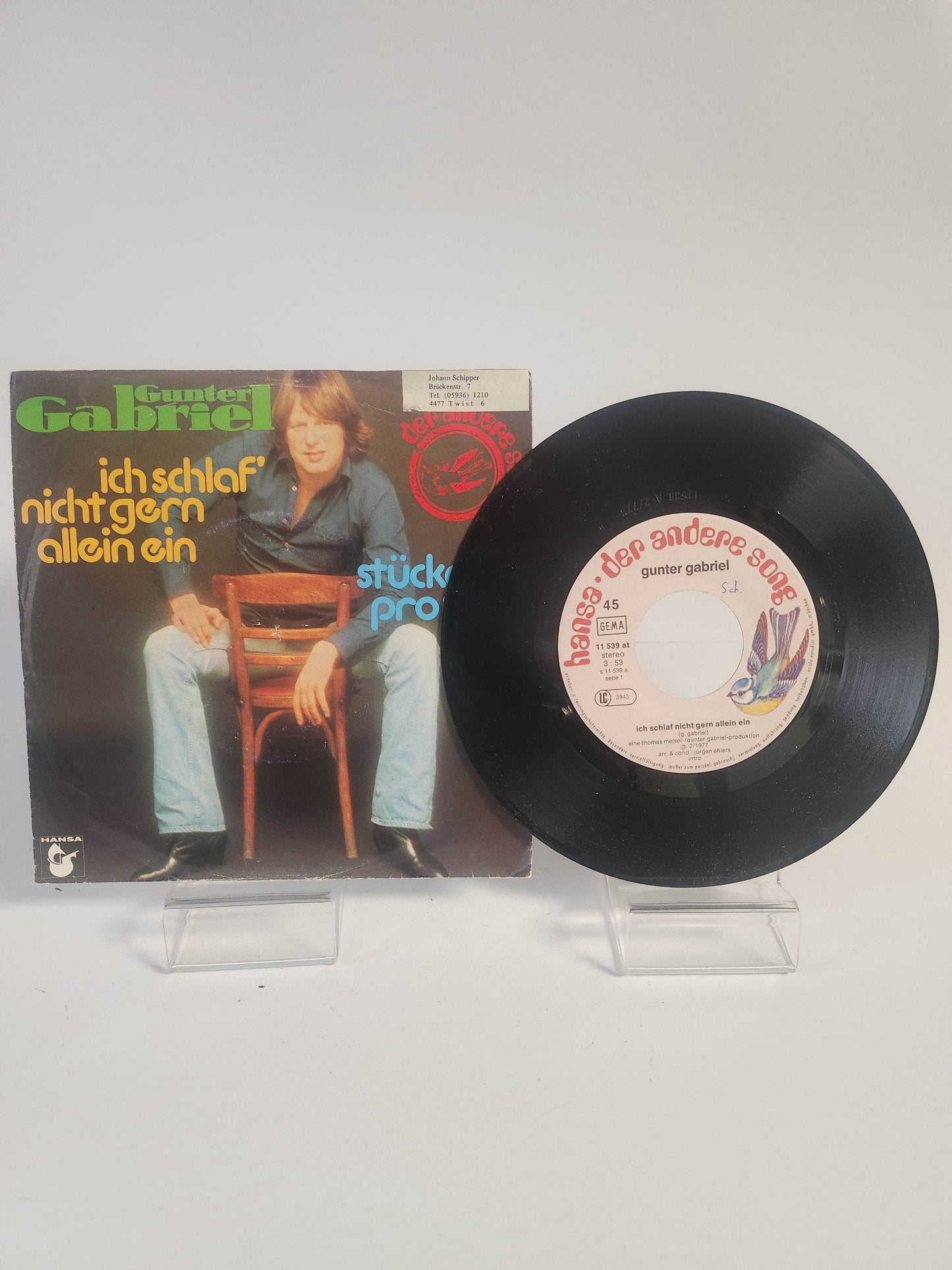 Gunter Gabriel: Ich Schlaf Nicht Gern Allein Ein Single Vinyl - Feniks Gameshop