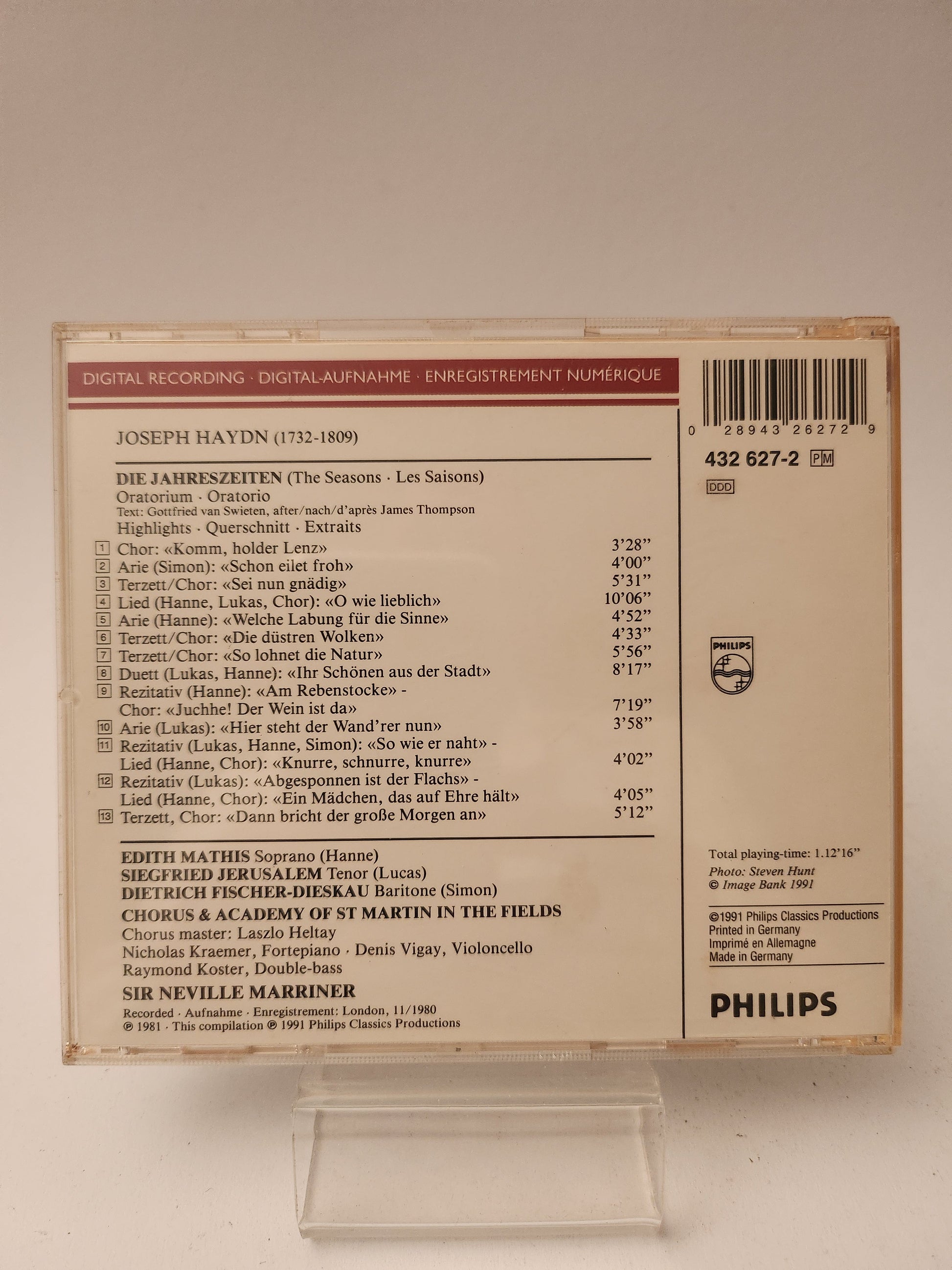 Haydn: die Jahrrezeiten CD - Cd