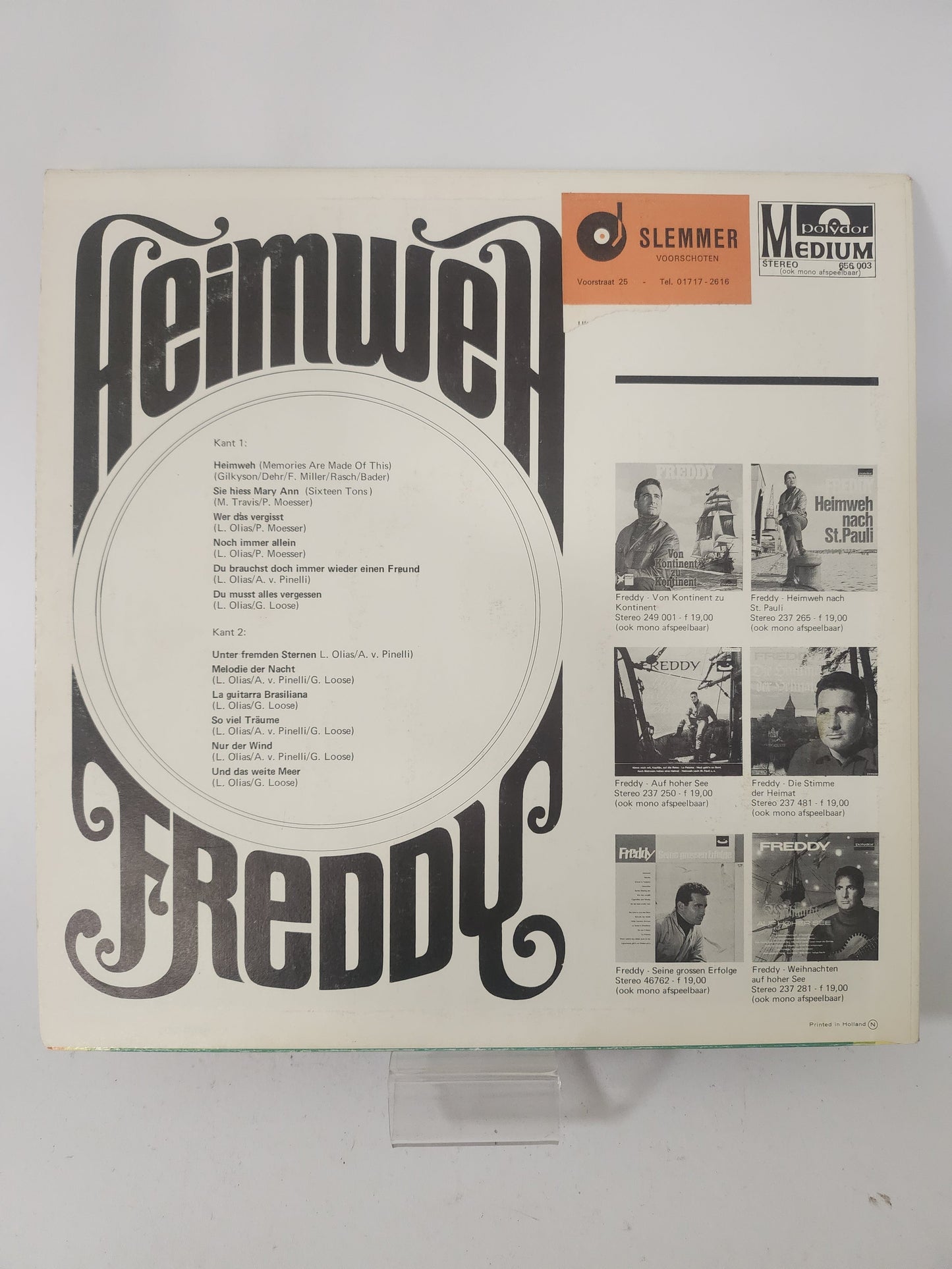 Heimweh: Freddy Quinn LP Vinyl - Lp Vinyl