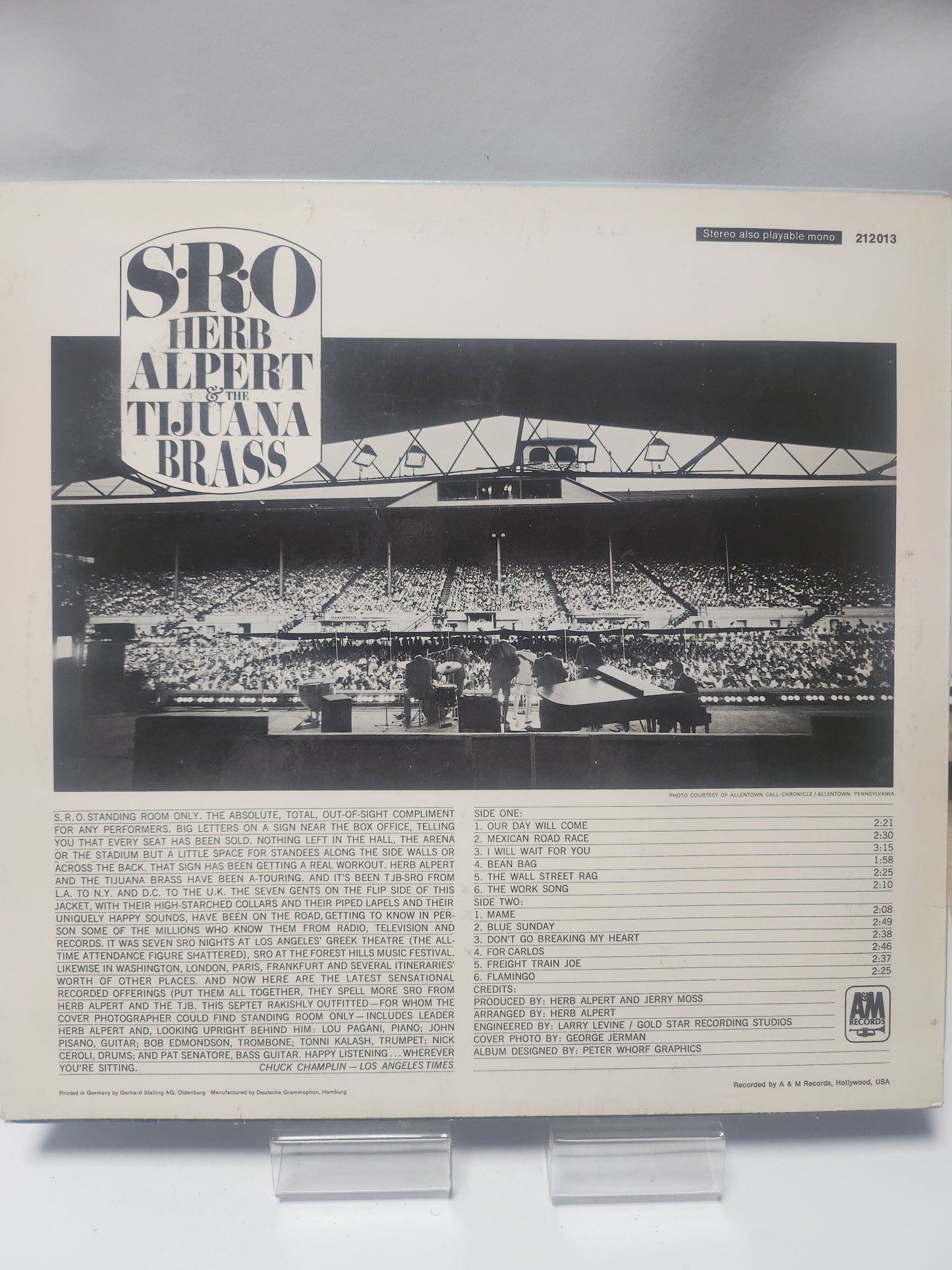 Herb Alpert & the Tijuana Brass: S.R.O. LP Vinyl - Lp Vinyl