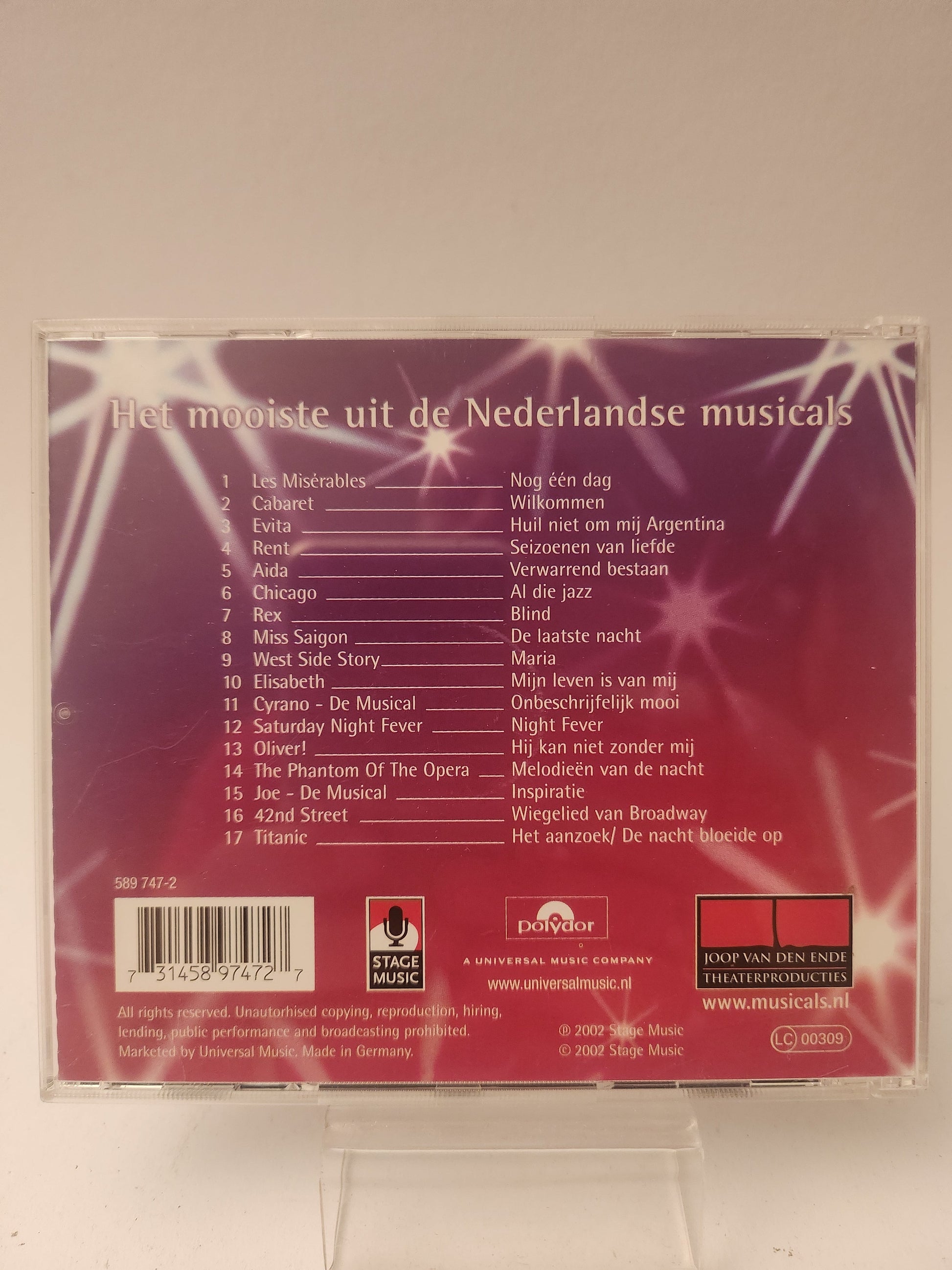 Het Mooiste uit de Nederlandse Musicals CD - Cd
