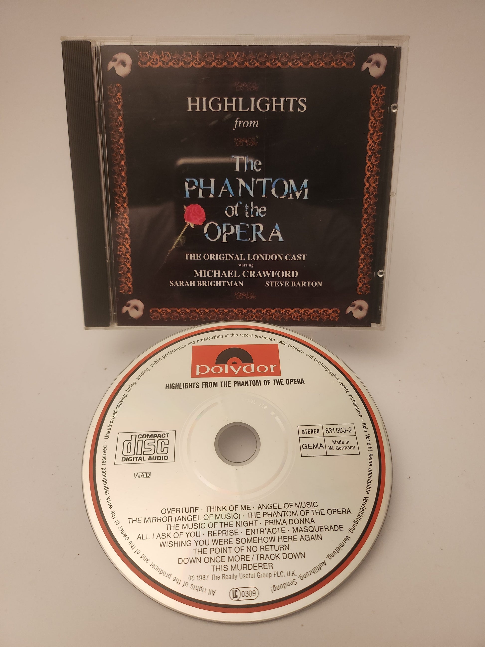 Highlights from the Phantom of the Opera CD - Cd