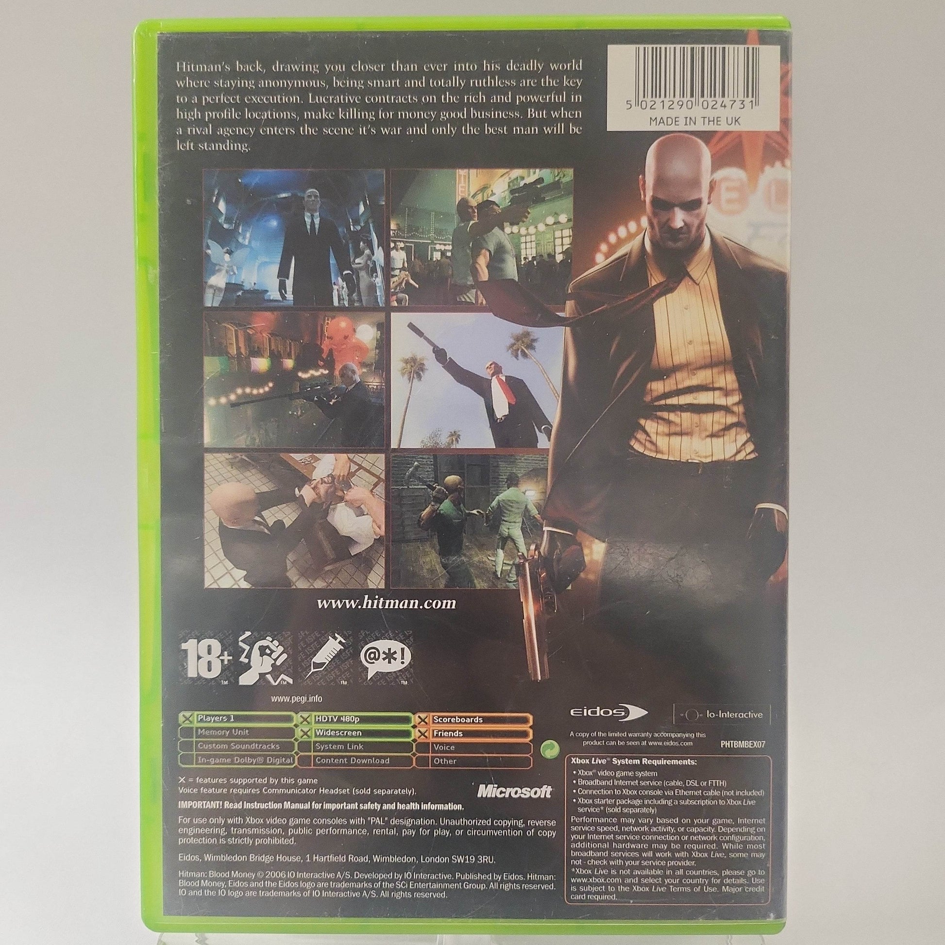 Hitman Blood Money Xbox Original - Feniks Gameshop