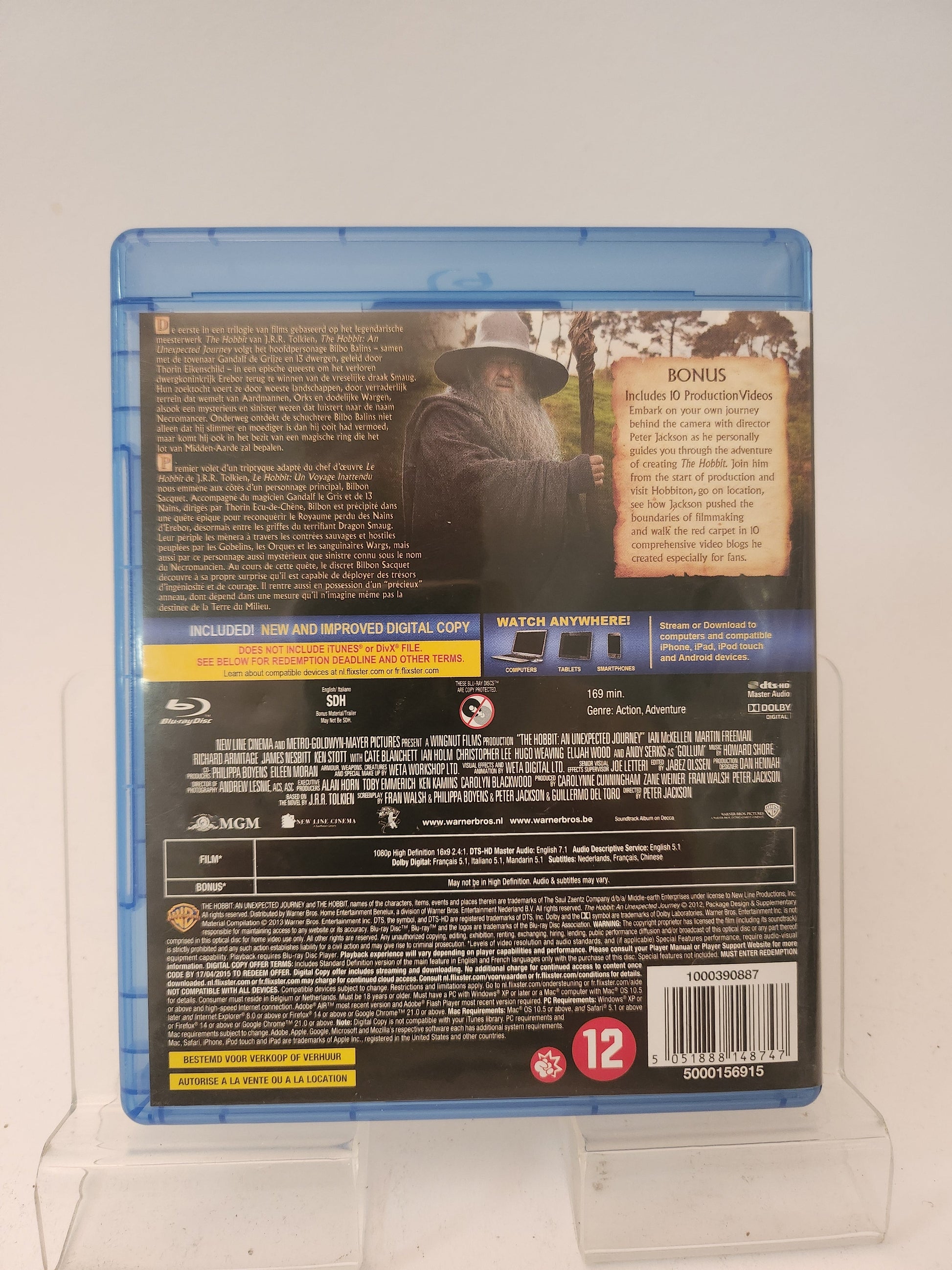 Hobbit An Unexpected Journey Blu-Ray Martin Freeman - Blu-Ray