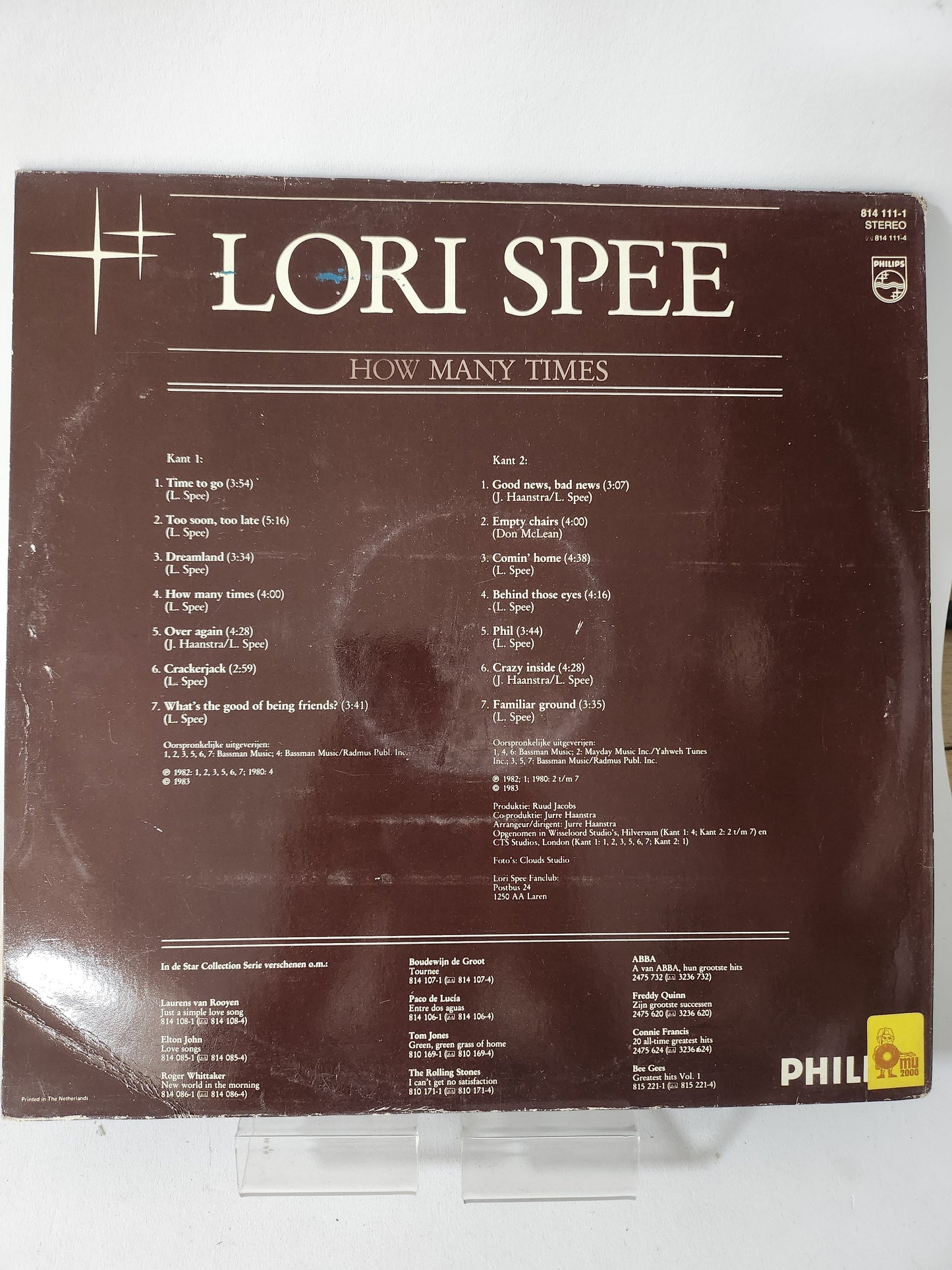 How Many Times: Lori Spee LP Vinyl - Lp Vinyl