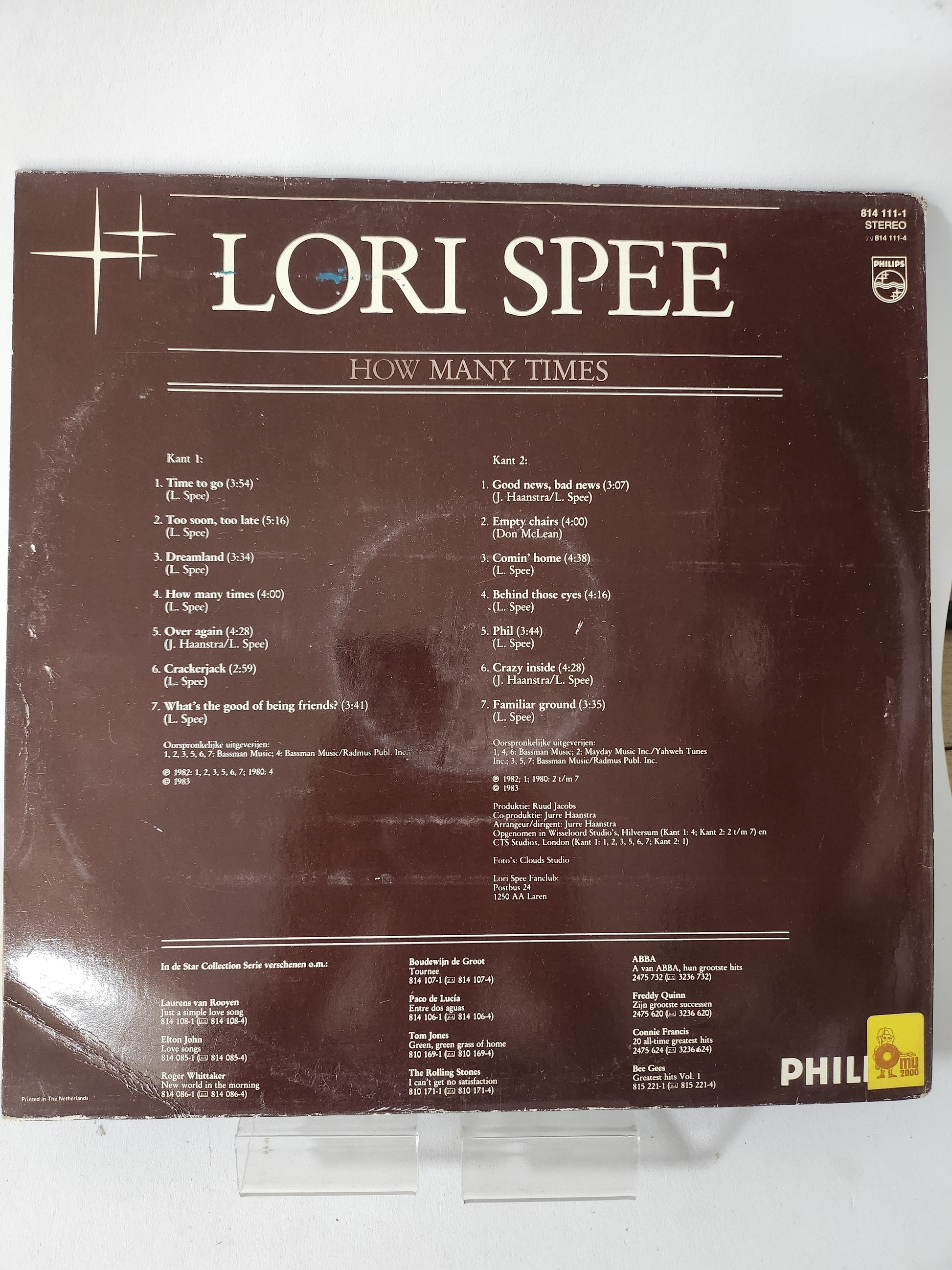 How Many Times: Lori Spee LP Vinyl - Lp Vinyl