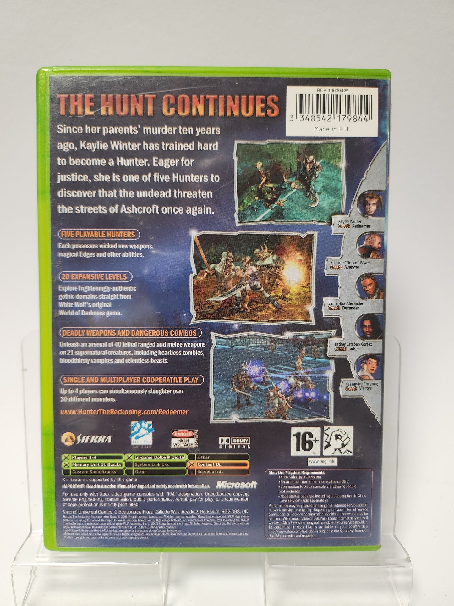 Hunter the Reckoning Redeemer Xbox Original - Xbox original games