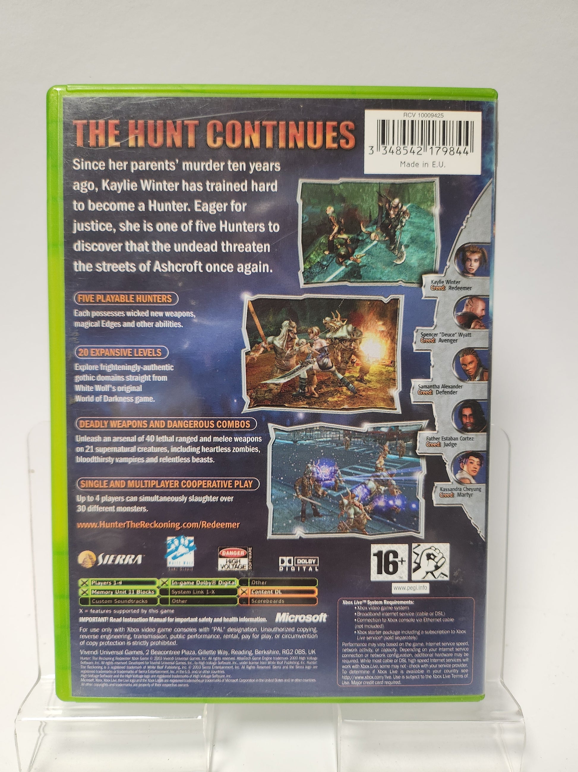 Hunter the Reckoning Redeemer Xbox Original - Xbox original games