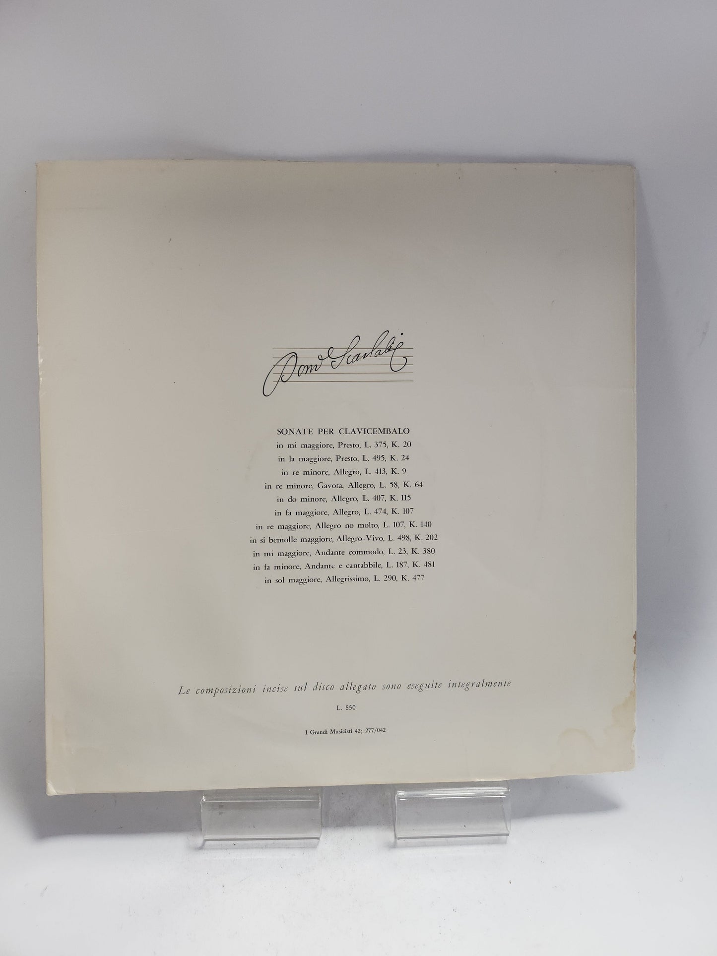 I Grandi Musicisti 42: Domenico Scarlatti LP Vinyl - Lp Vinyl