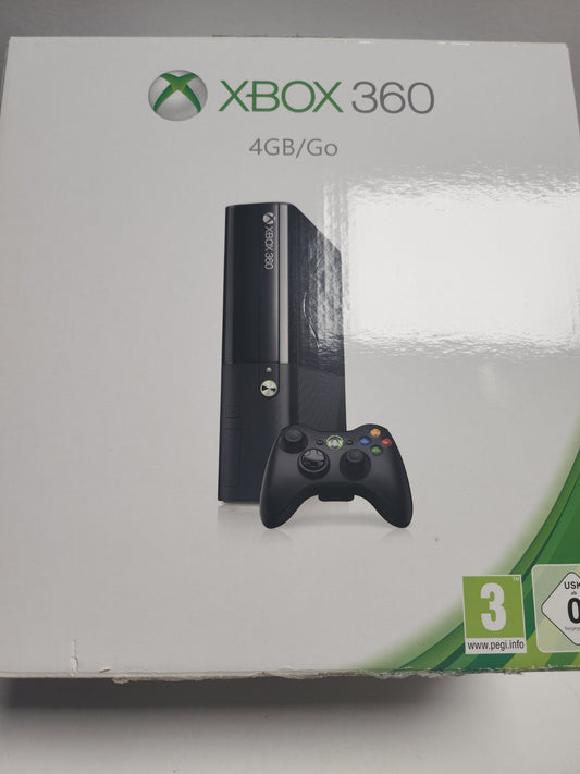 Zwarte Xbox 360 4gb in doos + controller + alle kabels