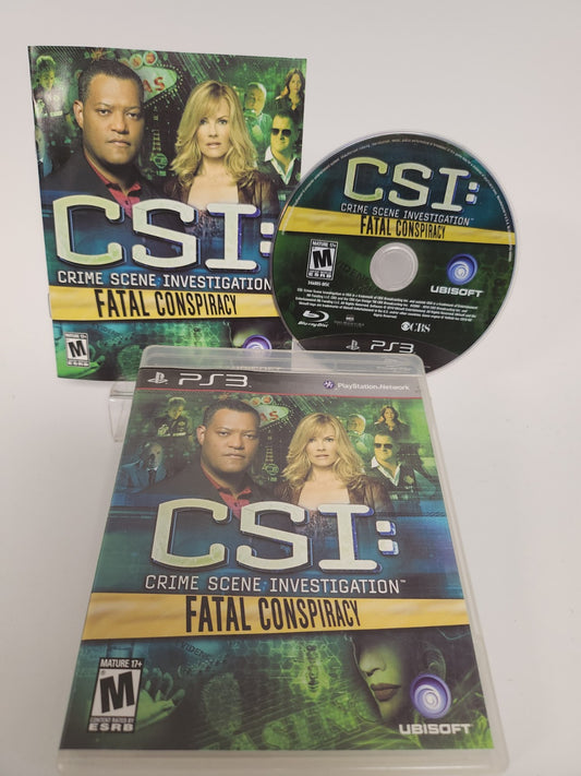 CSI: Crime Scene Investigation Fatal Conspiracy Amerikanisches Cover Playstation 3