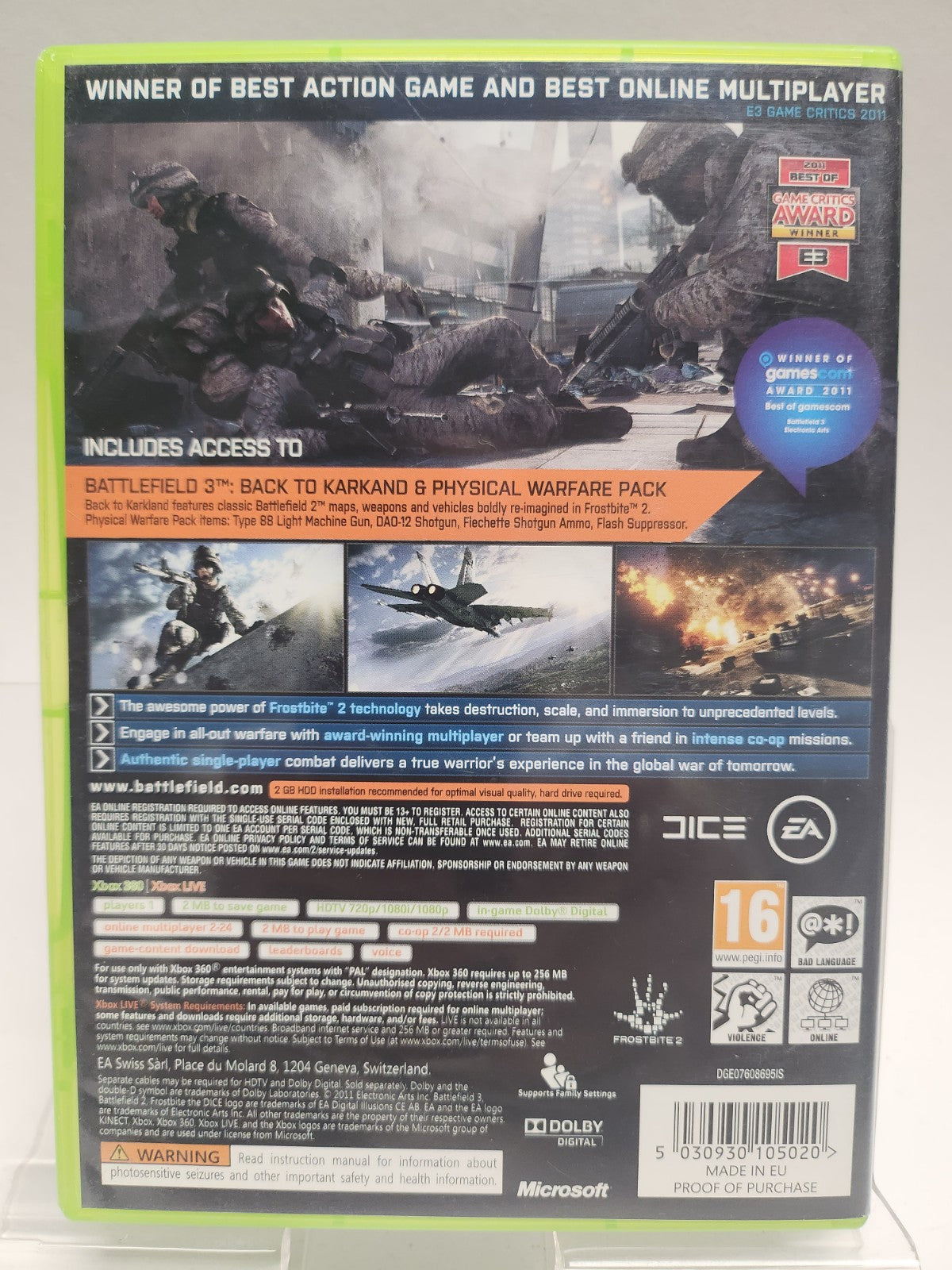 Battlefield 3 Limited Edition Physical Warfare Pack Xbox 360