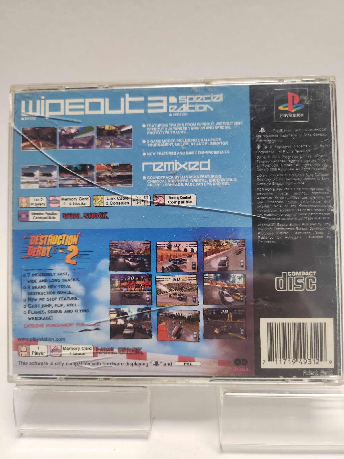 WipeOut 3 Special Edition & Destruction Derby 2 PS1