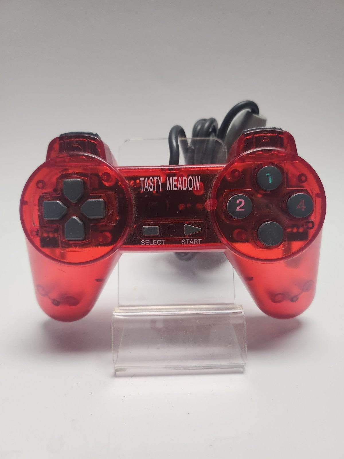 Rode Doorzichtige Tasty Meadow Controller Playstation 1 - Feniks Gameshop